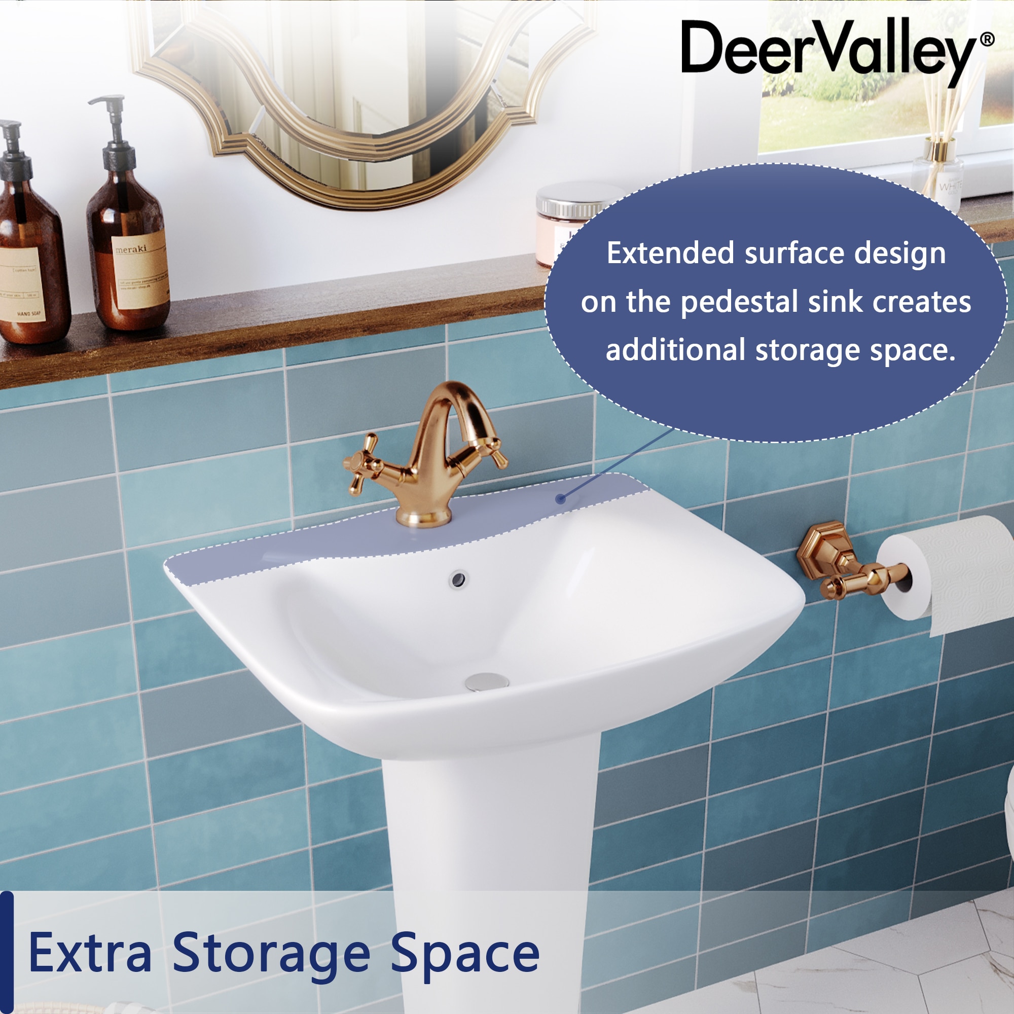 DeerValley DV-1P526 Complete-Pedestal-Lavatories - View #3