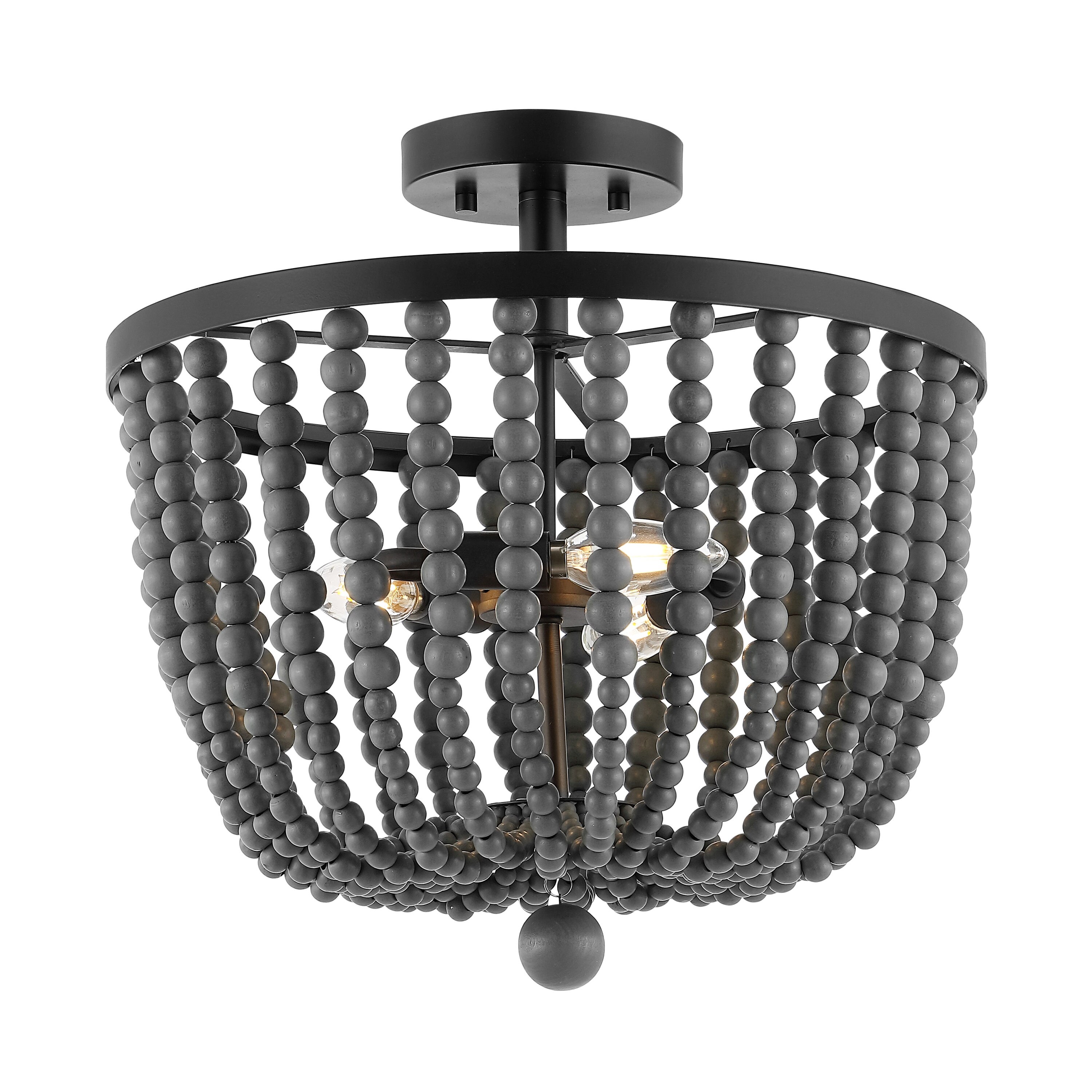 lowes beaded flush mount light