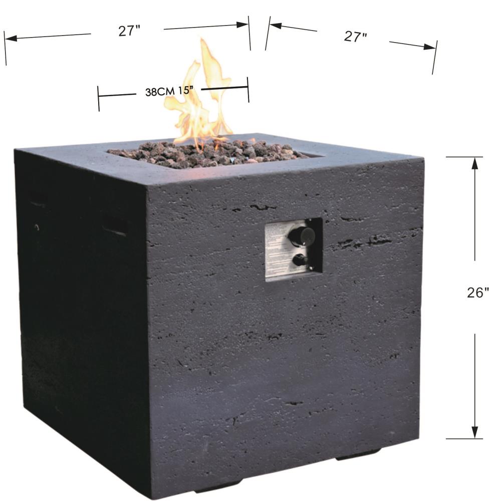 ellington rectangle outdoor fire table