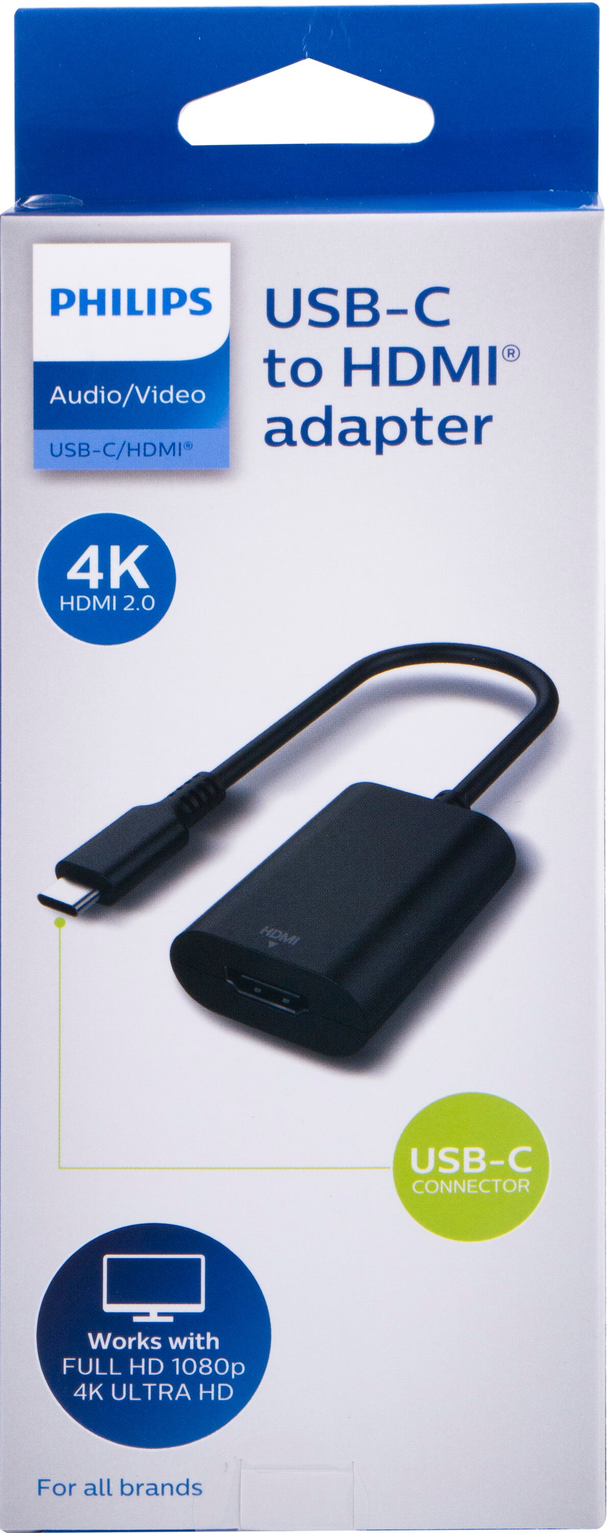 Philips 1080P Usb-C To Hdmi Adapter Black in the HDMI Cables department at