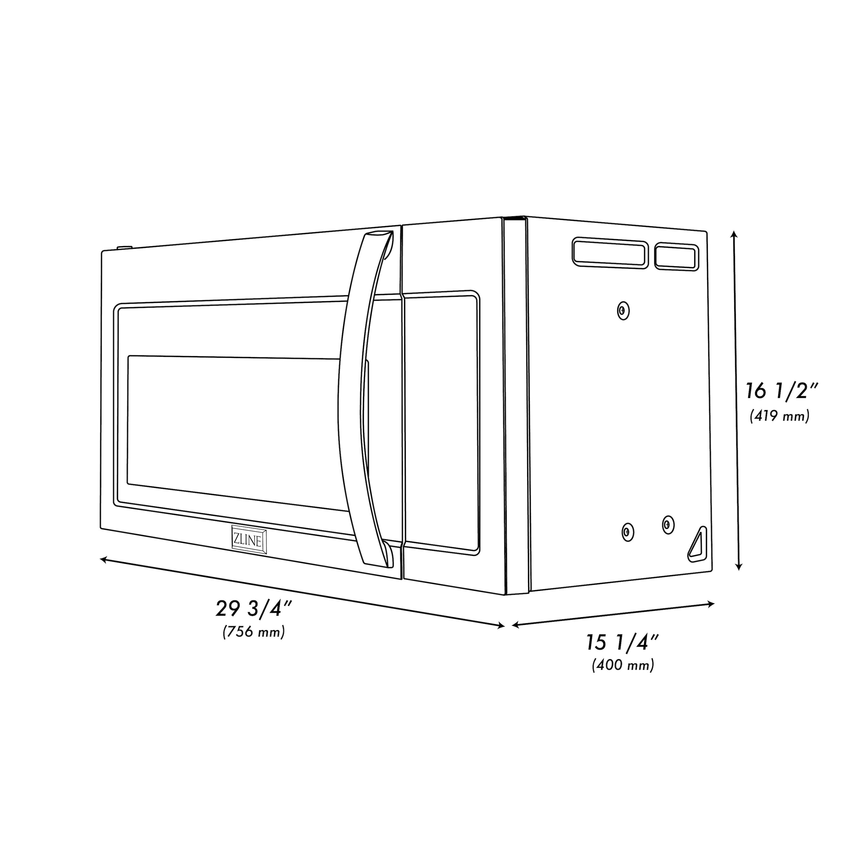 ZLINE Over the Range Convection Microwave Oven with Modern Handle