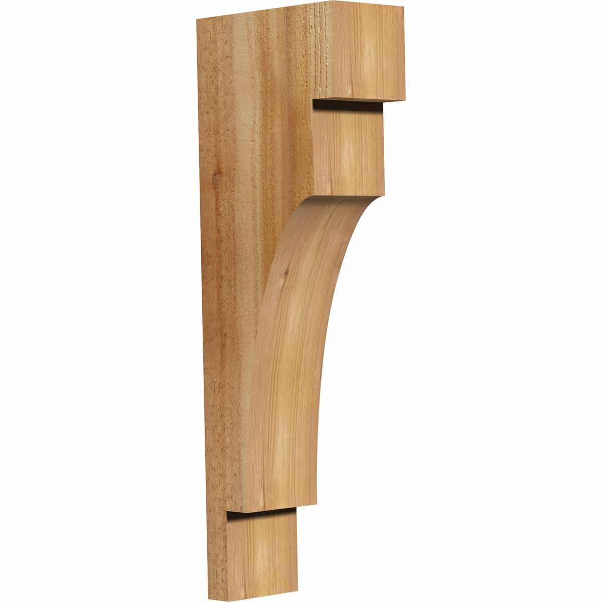 Ekena Millwork COR04X08X24MED00RWR 4-in x 8-in x 24-in Mediterranean Unfinished Western red cedar Wood Paintable/Stainable Corbel