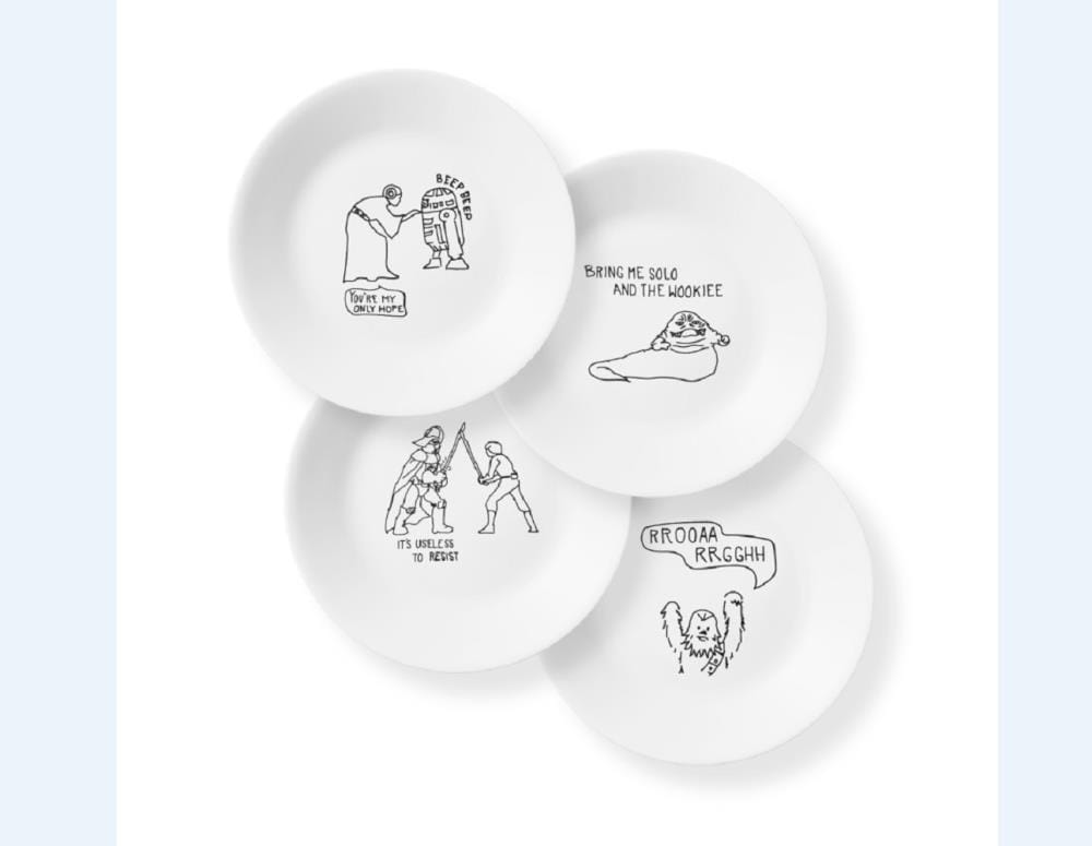 Corelle Star Wars 8.5” Lunch Plate 4 Pack 