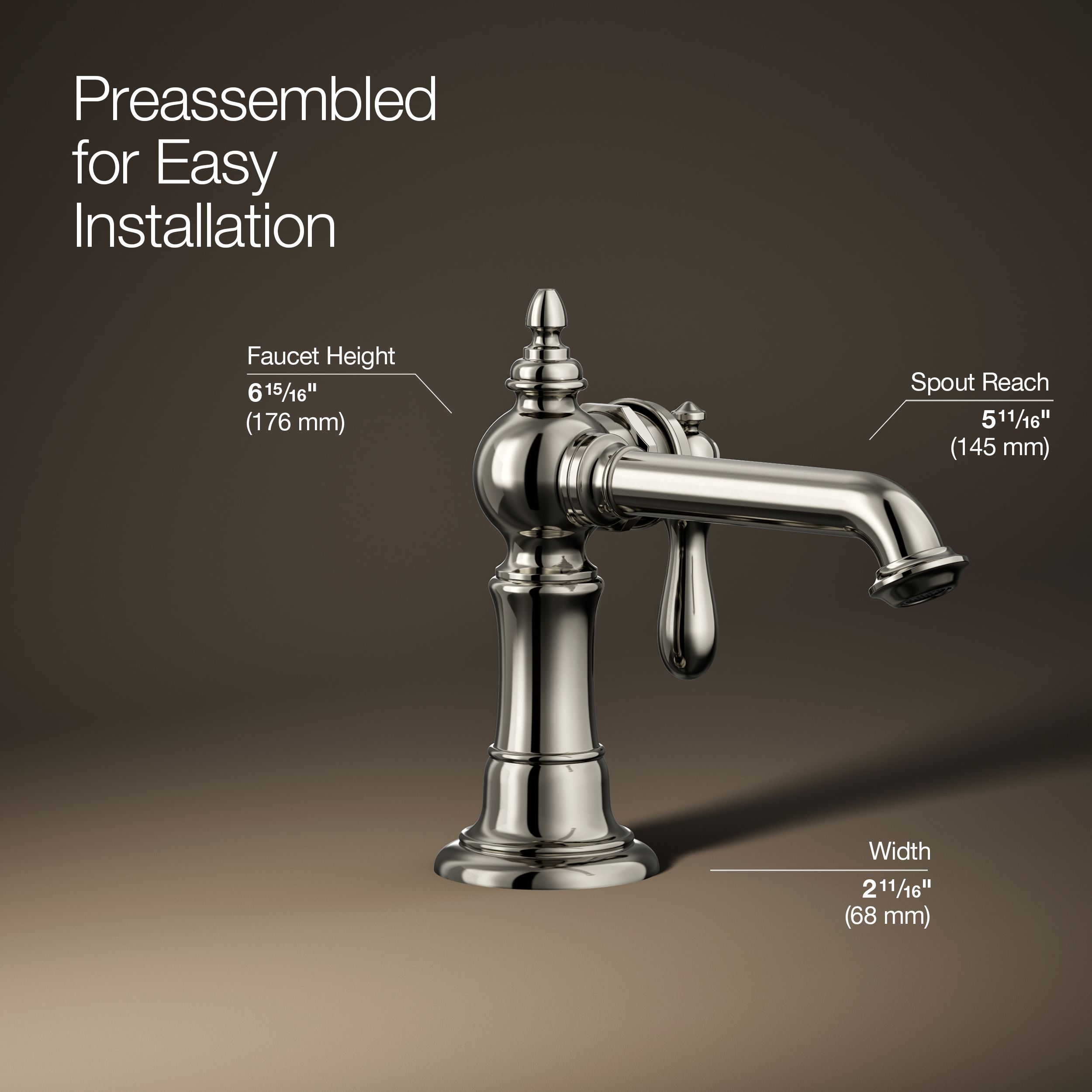 KOHLER 72762-9M-SN Lavatory-Faucets - View #3