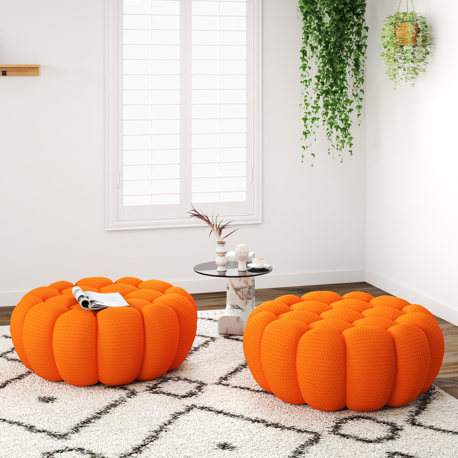 BuotiqHom DH-SF44-133OR Indoor-Ottomans - View #2