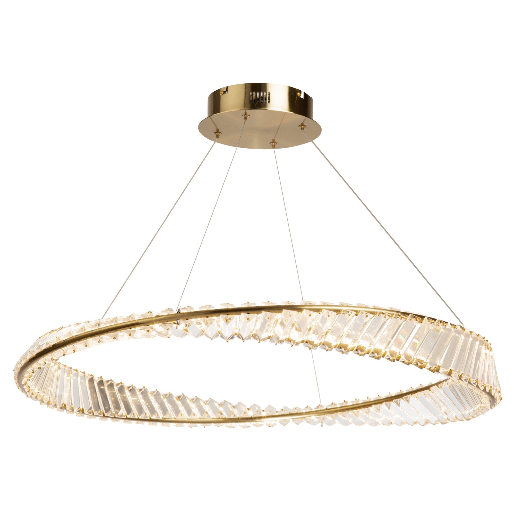 ARTCRAFT AC6721BB Stella Brushed Brass Modern/Contemporary Geometric LED Hanging Pendant Light