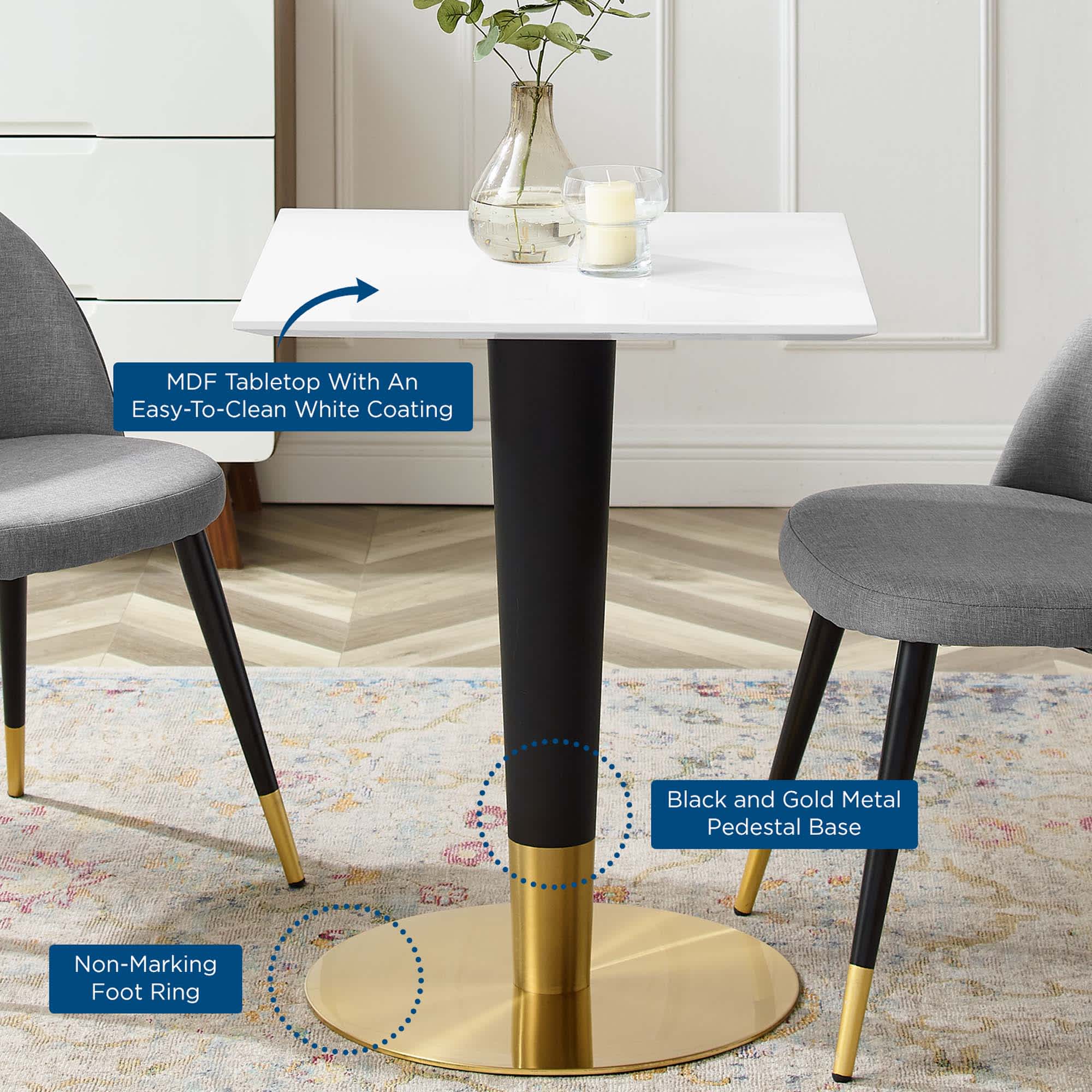 Modway EEI-5118-GLD-WHI Dining-Tables - View #3