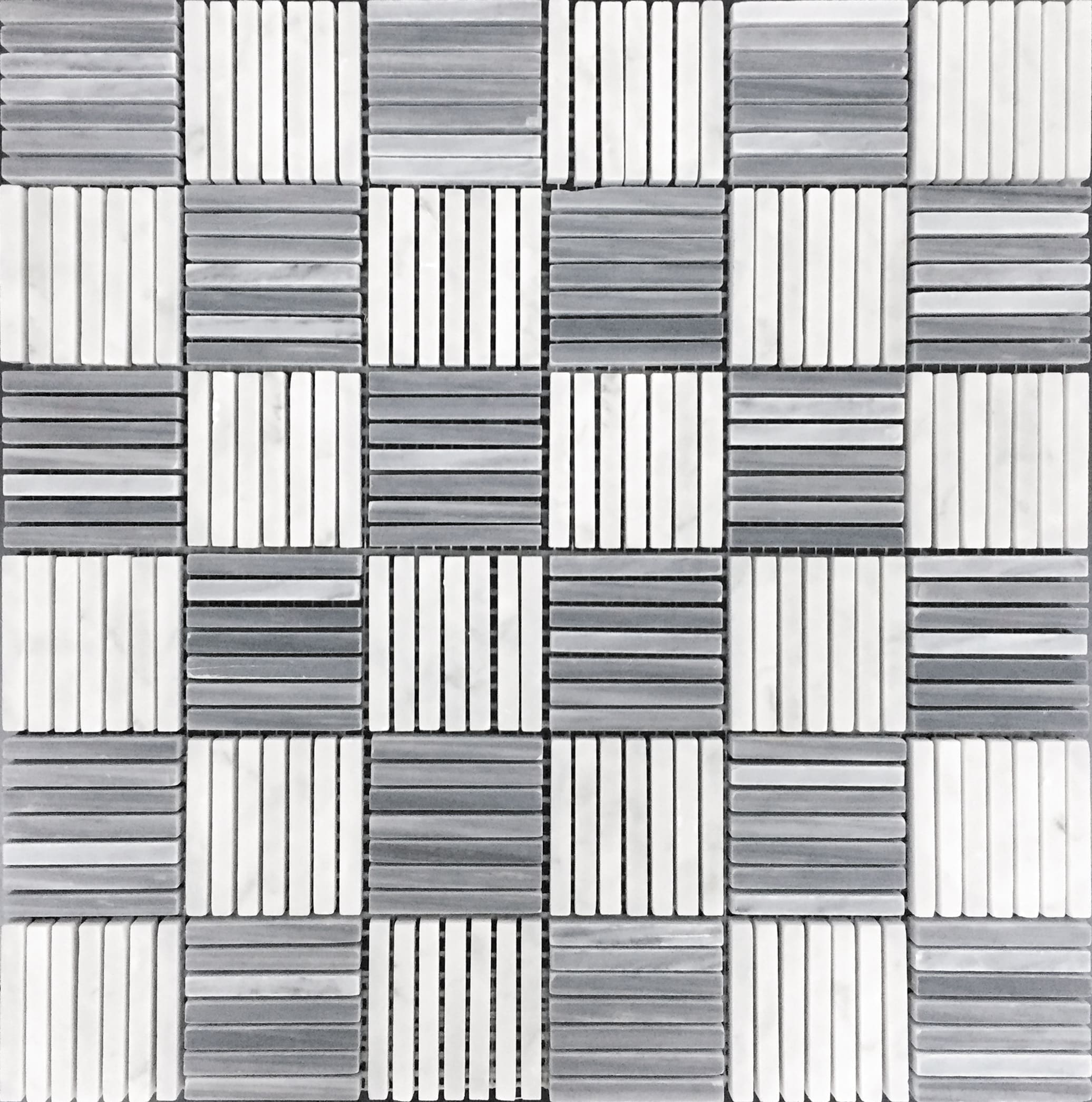 Apollo Tile APLSE88L02ASAMPLE Sample - Floor And Wall Tile Gray and White 4-in x 4-in Polished Patterned Floor and Wall Tile