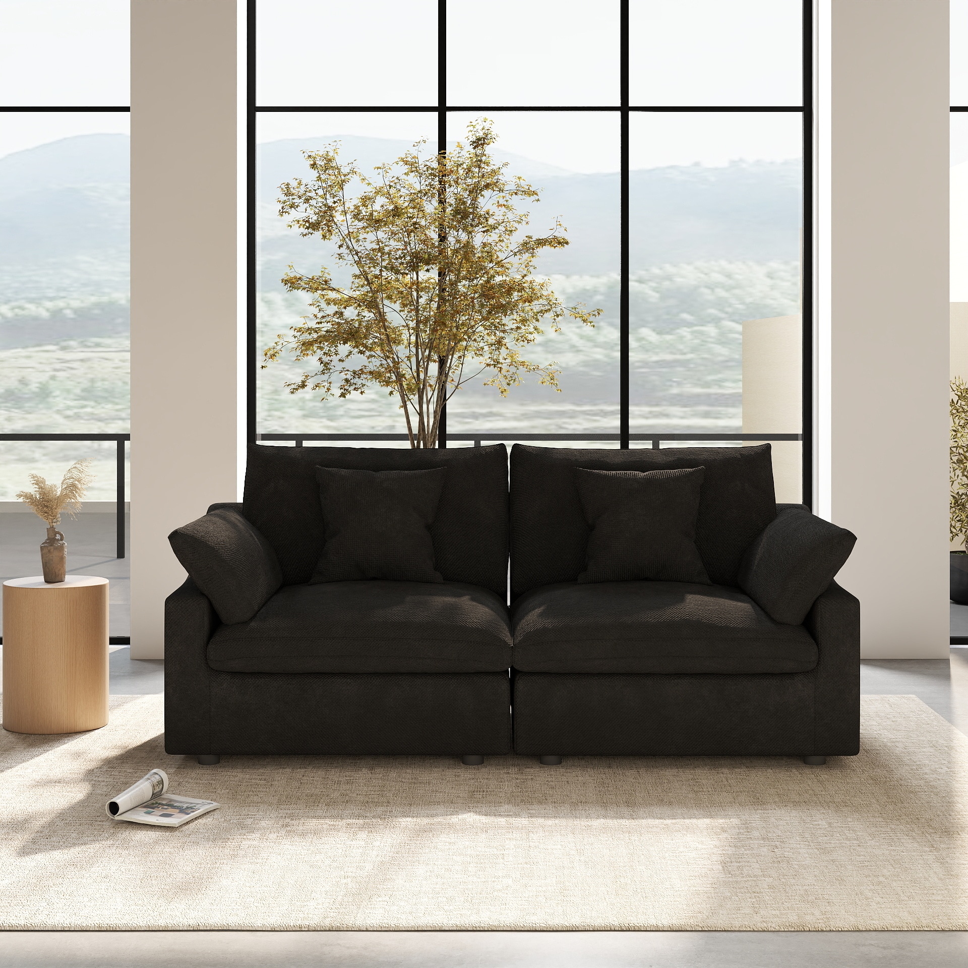 BuotiqHom DH-S2-140BK Sofas-Loveseats - View #3