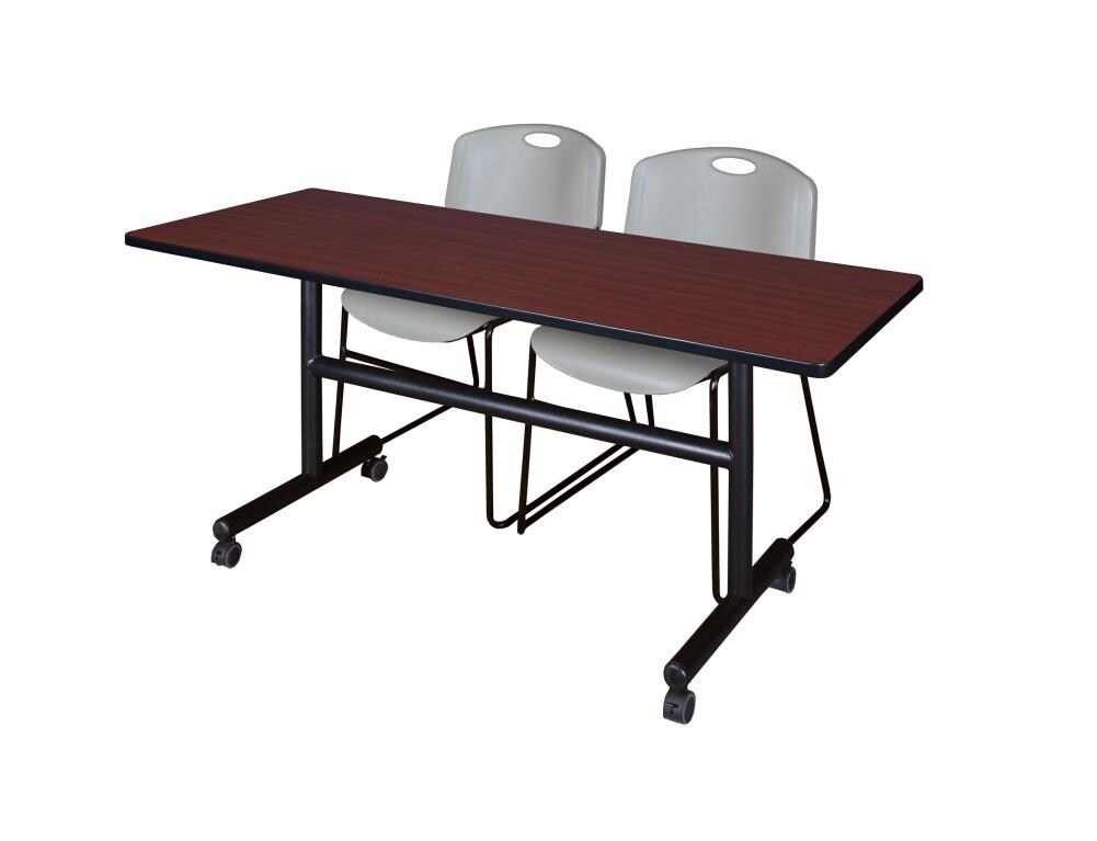 Regency MKFT6030MH44GY Training Brown 4-Person Training Table (60-in W x 29-in H)