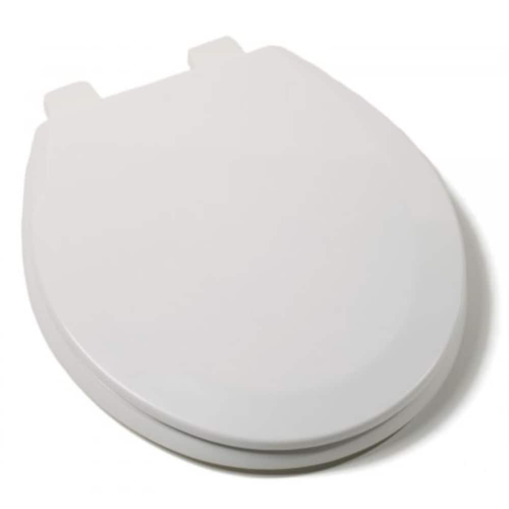  730605 Wood White Round Toilet Seat
