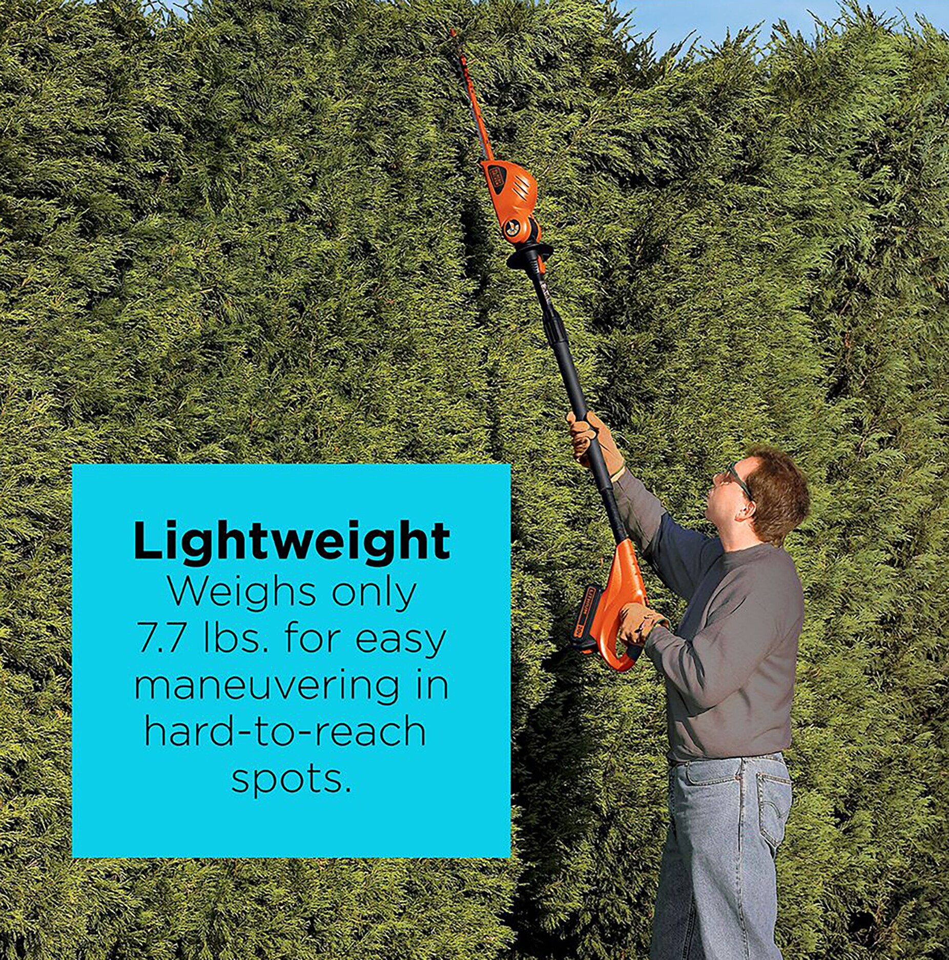 Black and decker pole hedge trimmer 18v hotsell