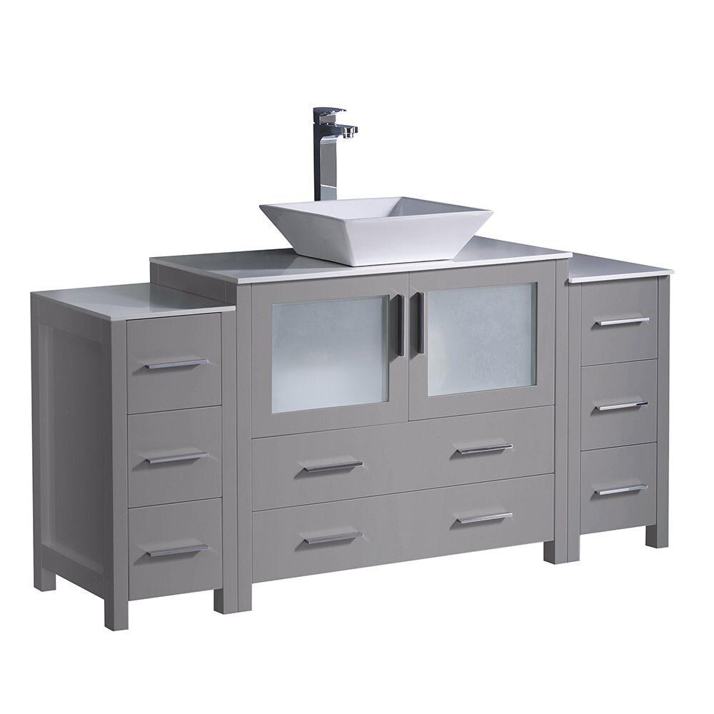 Fresca FCB62-123612GR-CWH-V Bath-Vanity-Combo - View #2