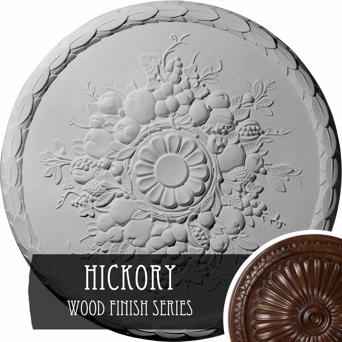 Ekena Millwork CM22ATHIS Anthony Harvest 22.5-in W x 22.5-in L Hickory Polyurethane Ceiling Medallion