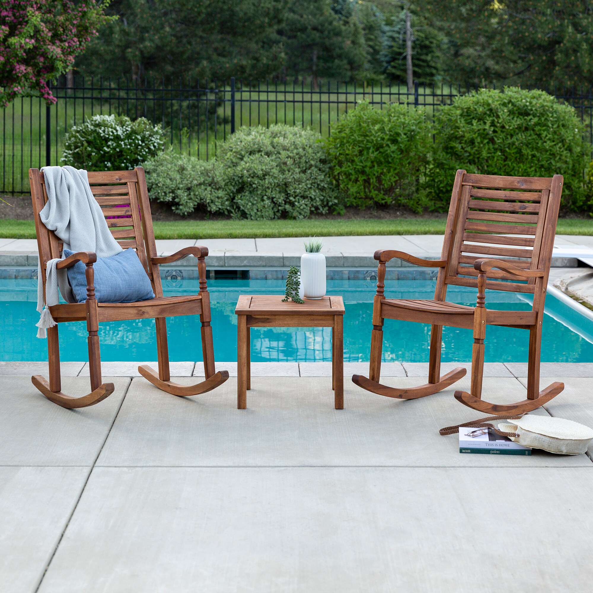 Walker Edison LWGWRCST3BR Patio-Conversation-Sets - View #3