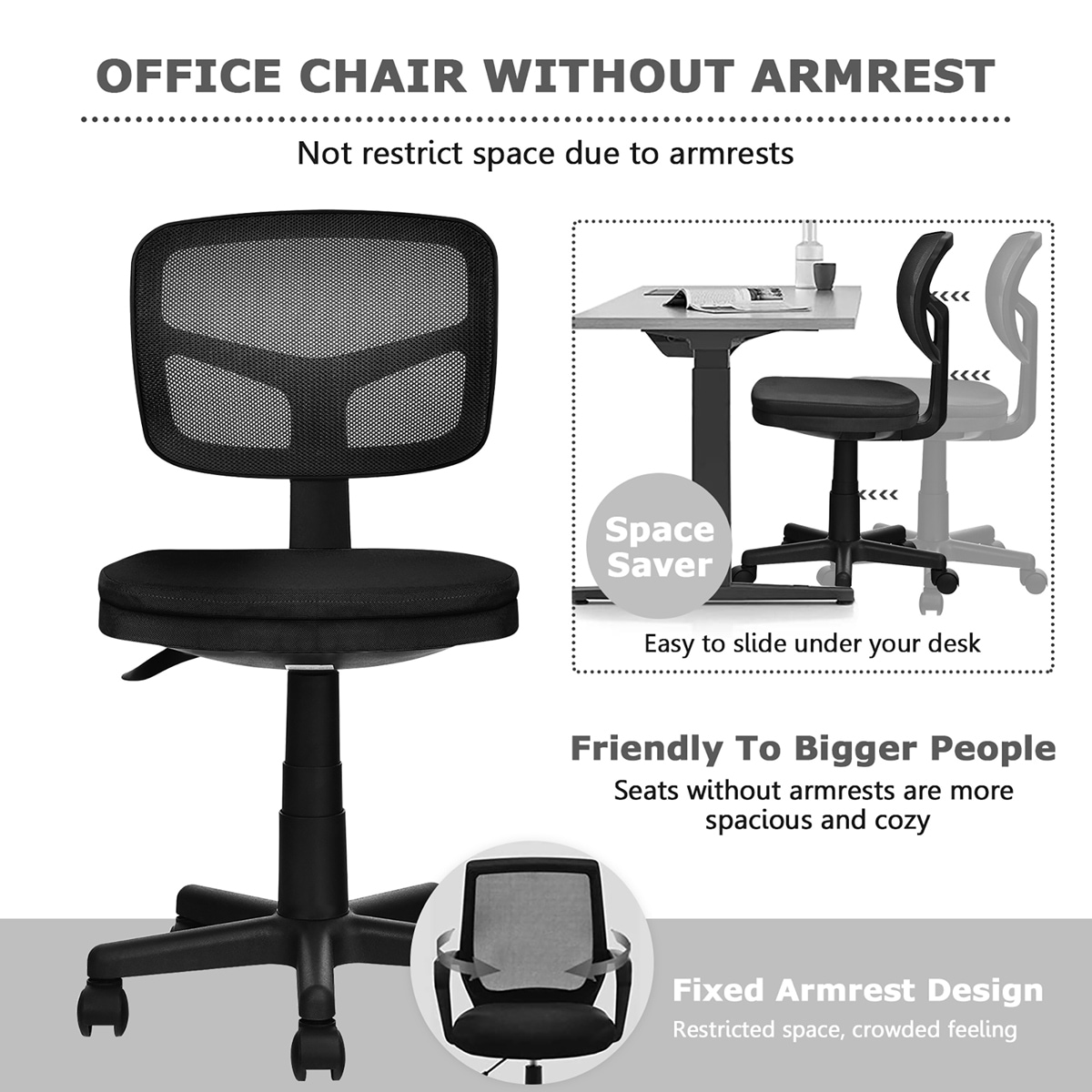Costway HW67630DK Office-Chairs - View #7