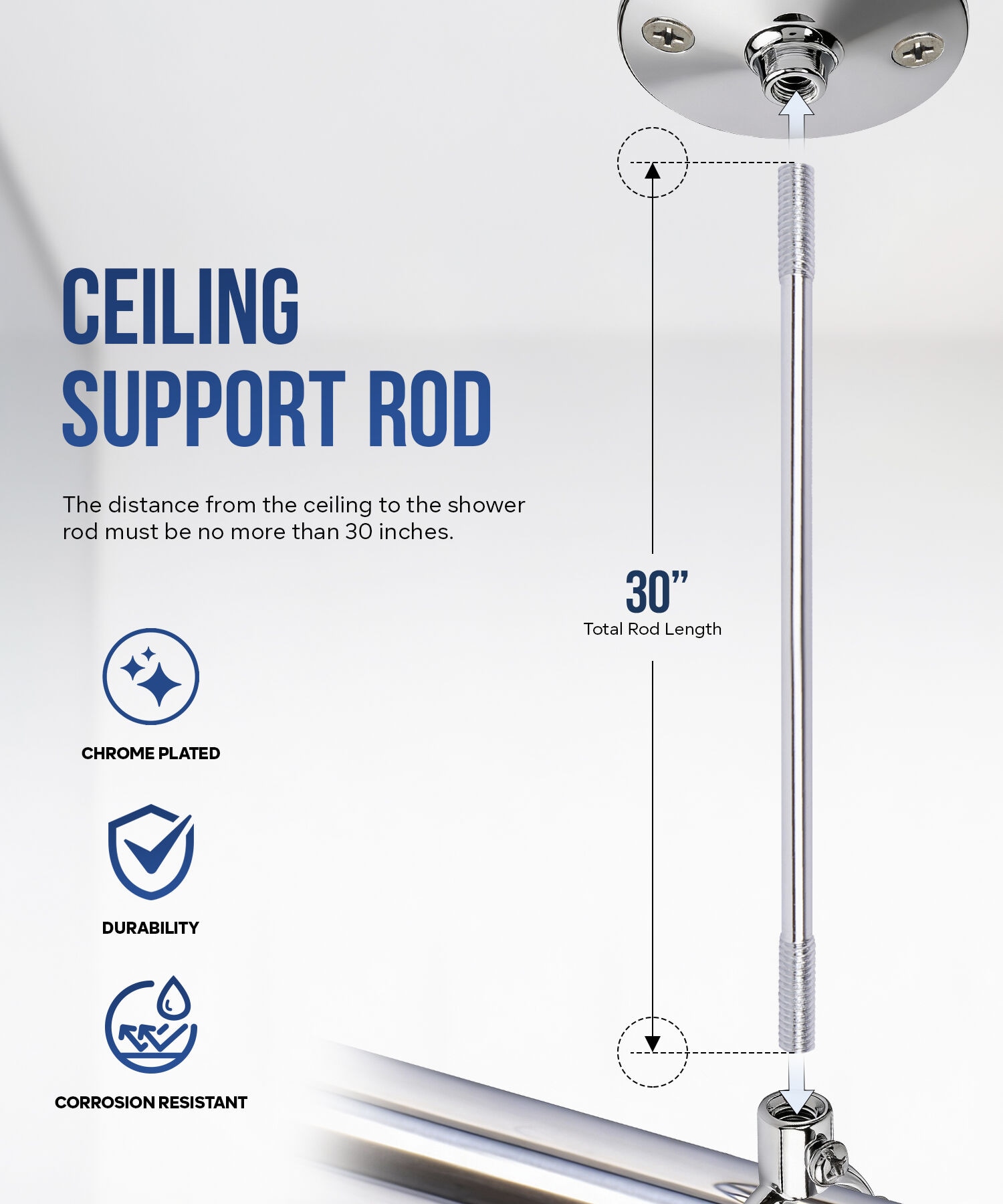 Highcraft F-24452 Shower-Rods - View #9