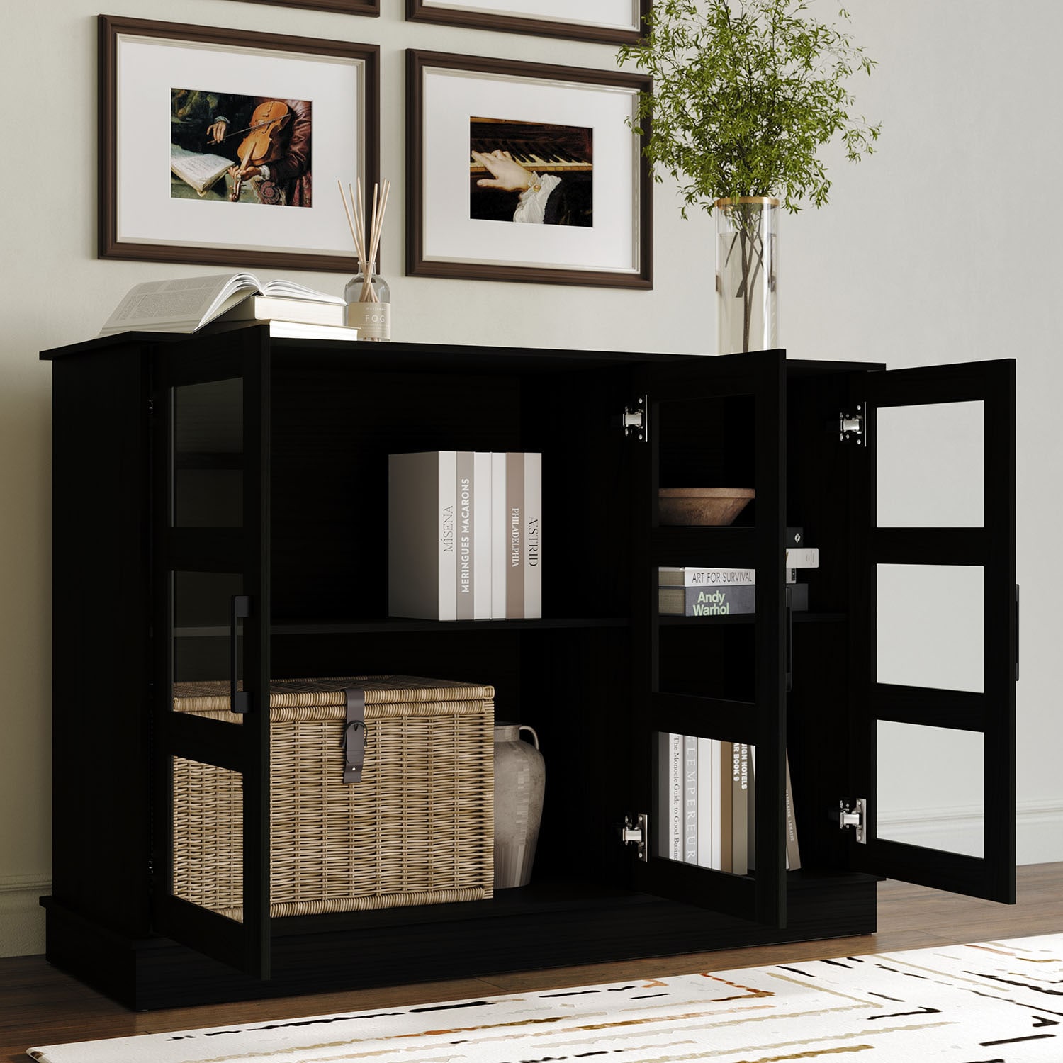 ChaletPosh C4013SB-BK Transitional Black Sideboard
