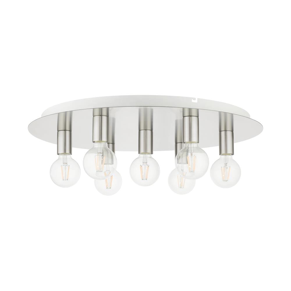 Hillview Brushed Nickel 7-Light Versatile Flush Mount