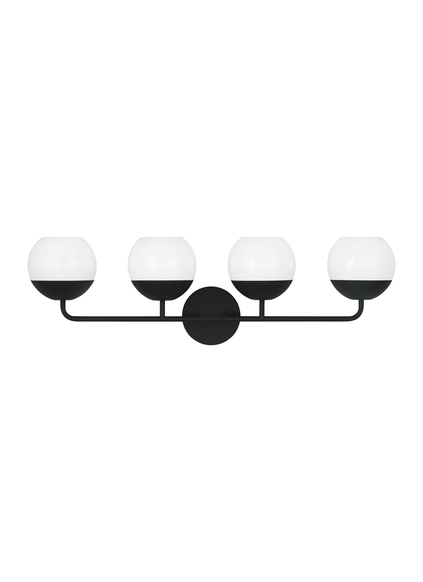 Generation Lighting 4468104-112 Alvin 33.375-in 4 -Light Matte Black Modern/contemporary Vanity light