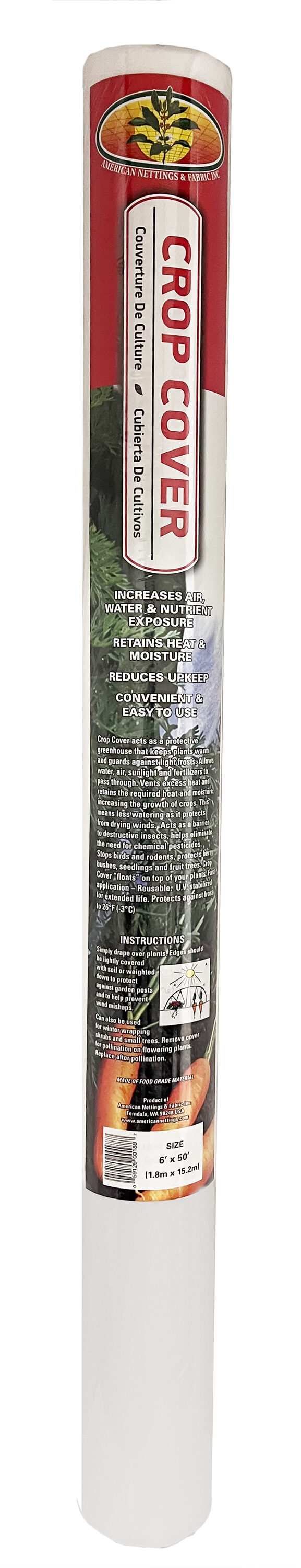 American Nettings & Fabric CM0650 Spun-bond material Frost blanket (Common: 6-ft x 50-ft Actual: 6-ft x 50-ft )
