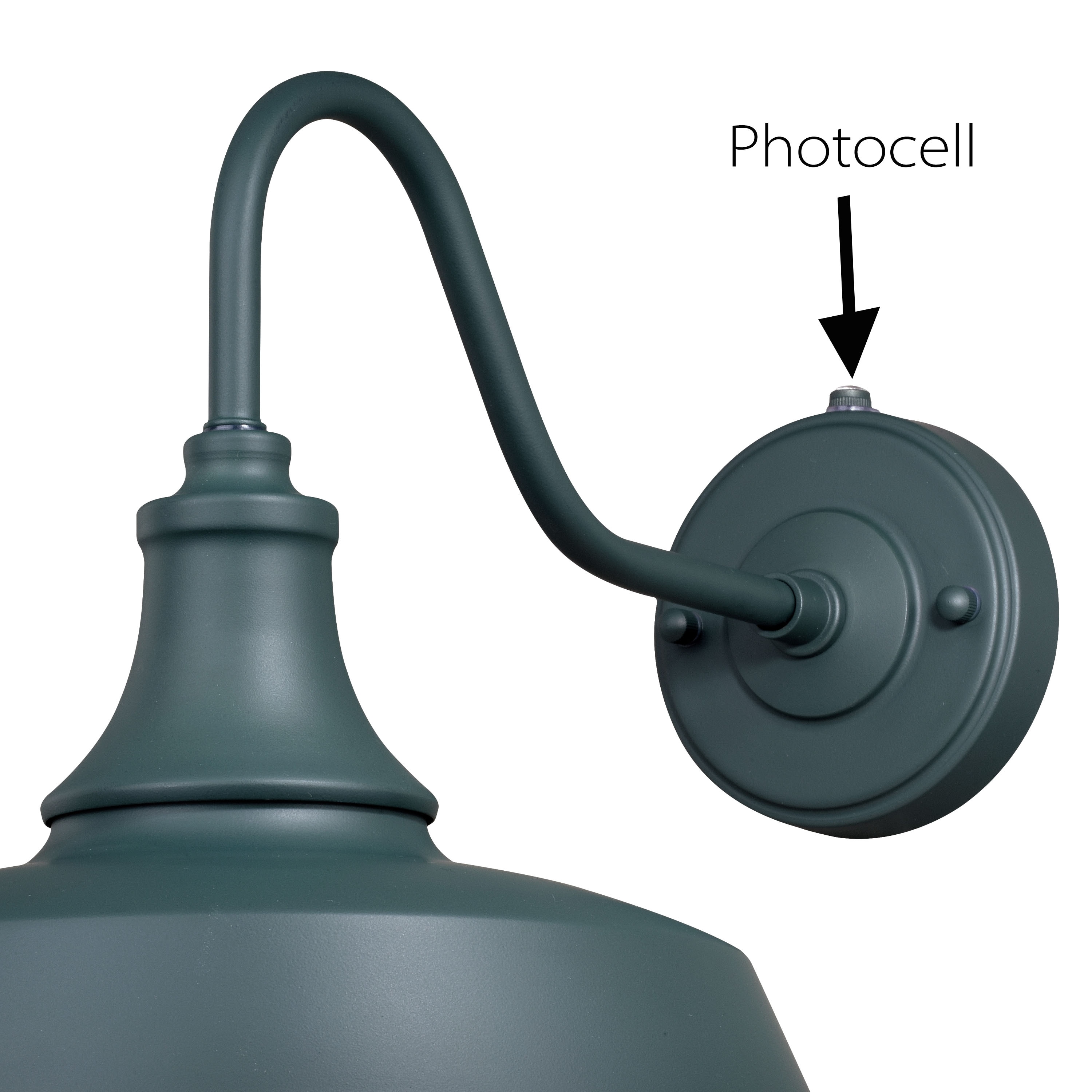 Dorado Hunter Green and White Steel Outdoor Barn Light