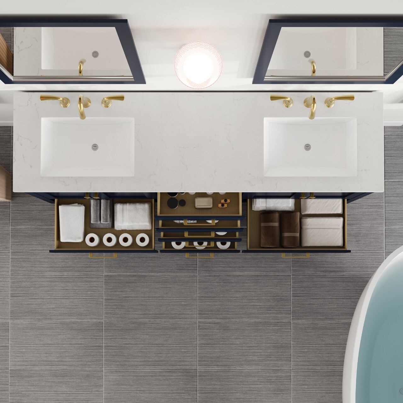 Eviva EVVN412-78BLU-Q Bath-Vanity-Combo - View #6