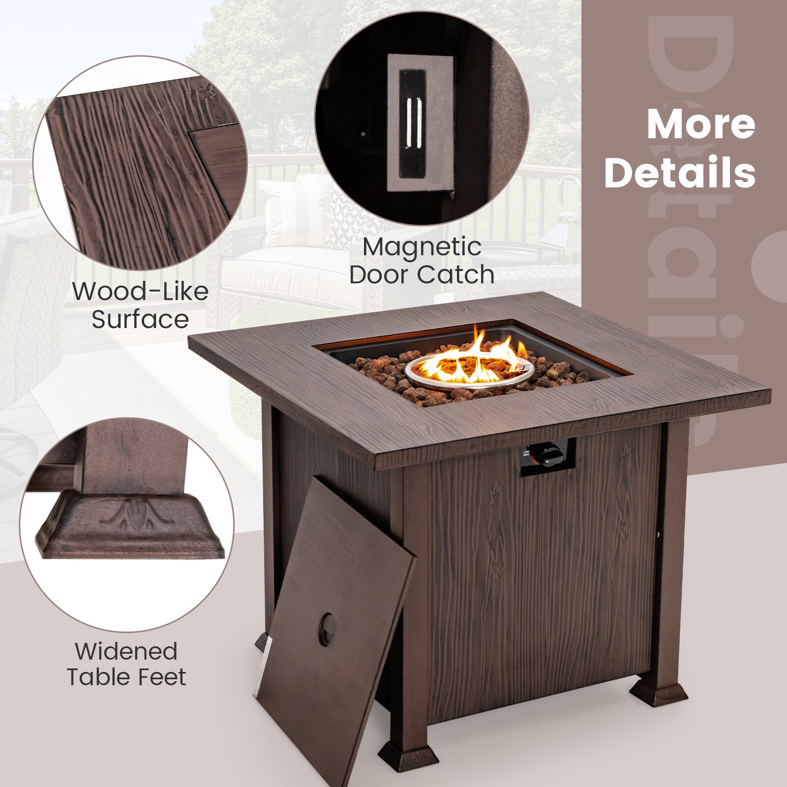 Costway NP10826CF Outdoor-Gas-Firepits - View #8