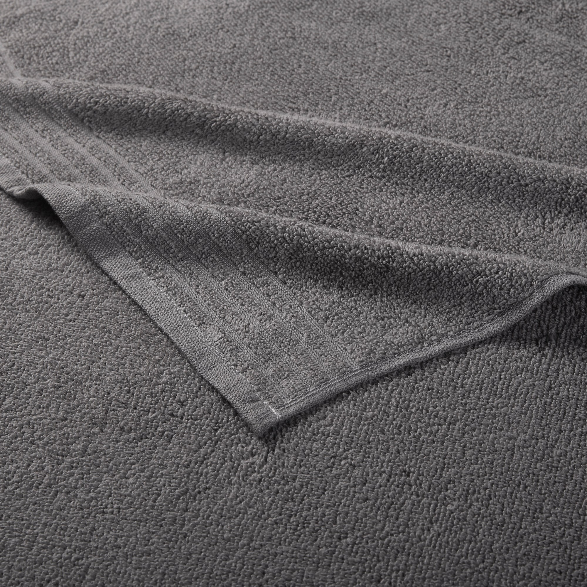Gray Cotton Quick Dry 12-Piece Bath Towel Set