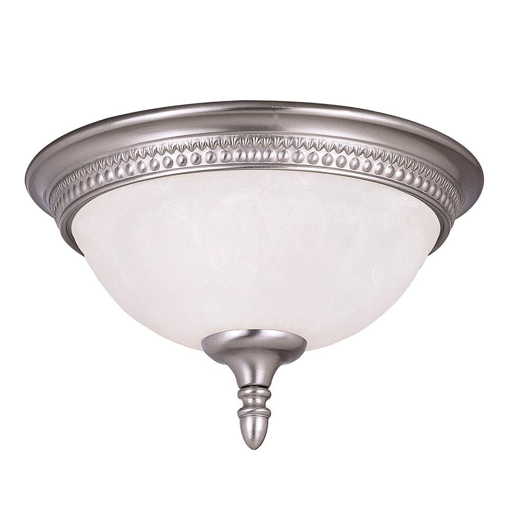  20077265 2-Light 13.72-in Pewter Semi-flush Mount Light