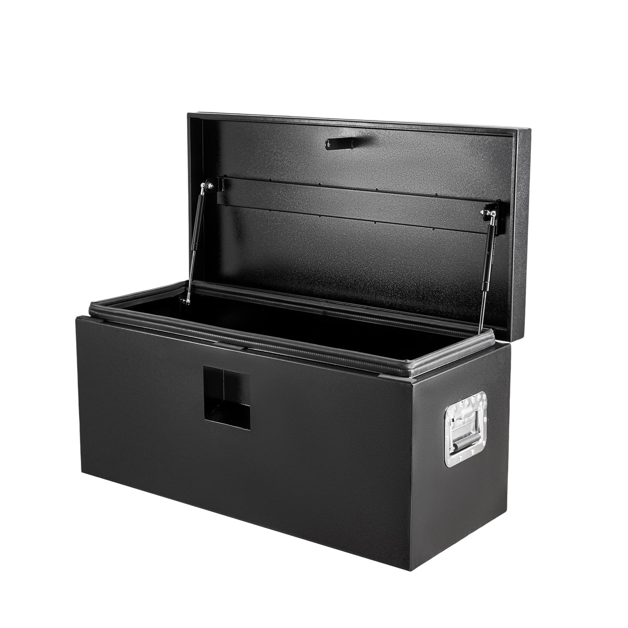 Qeetex SQY-PAE-33B6K5VE Steel Truck Bed Tool Box Heavy Duty 30 x 15 x 15 Storage Chest Anti Leak Weatherproof 110 Degree Safe Lid Storage Box for Truck Bed RV Trailer