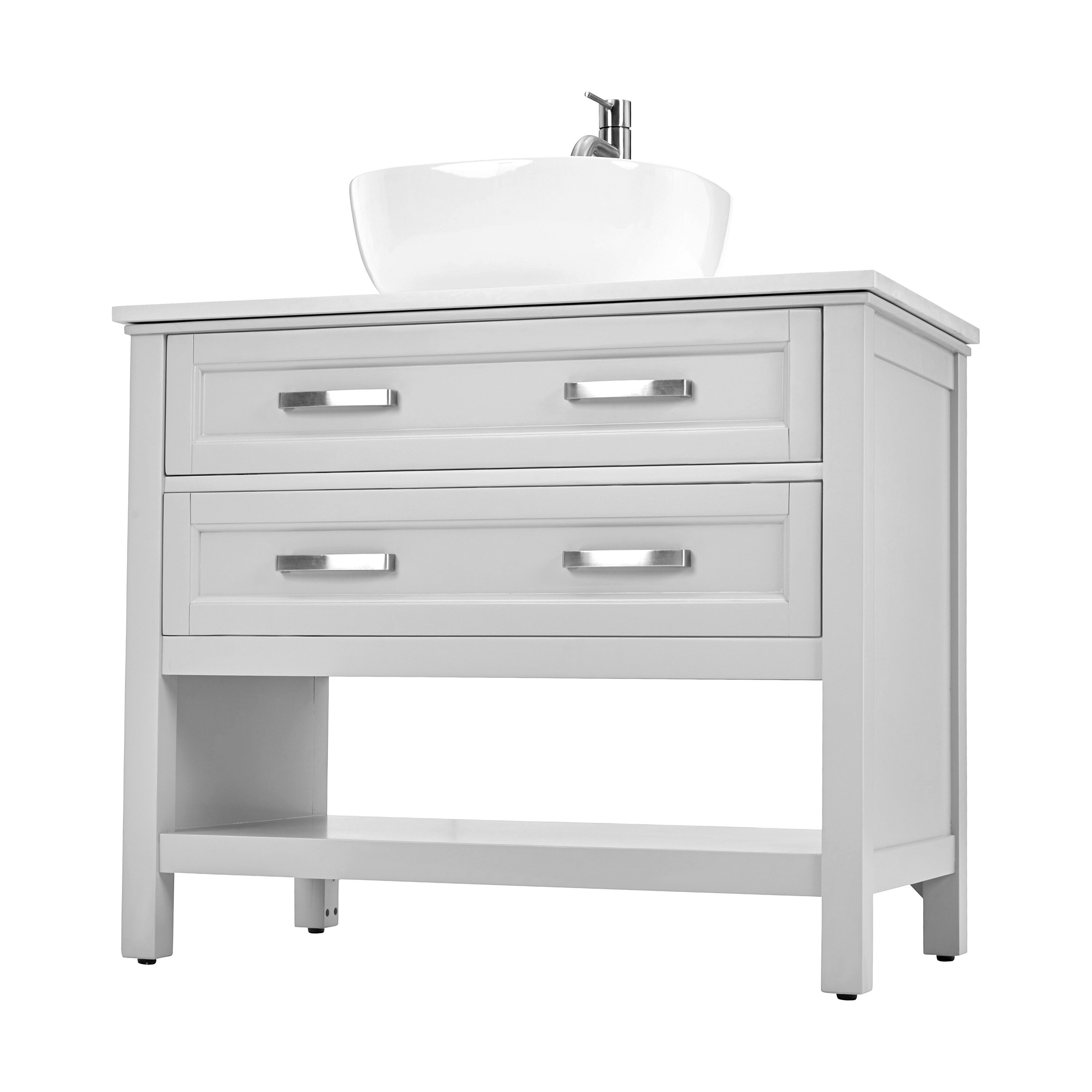 Style Selections Cromlee 36-in Light Gray Single Sink Bathroom Vanity ...