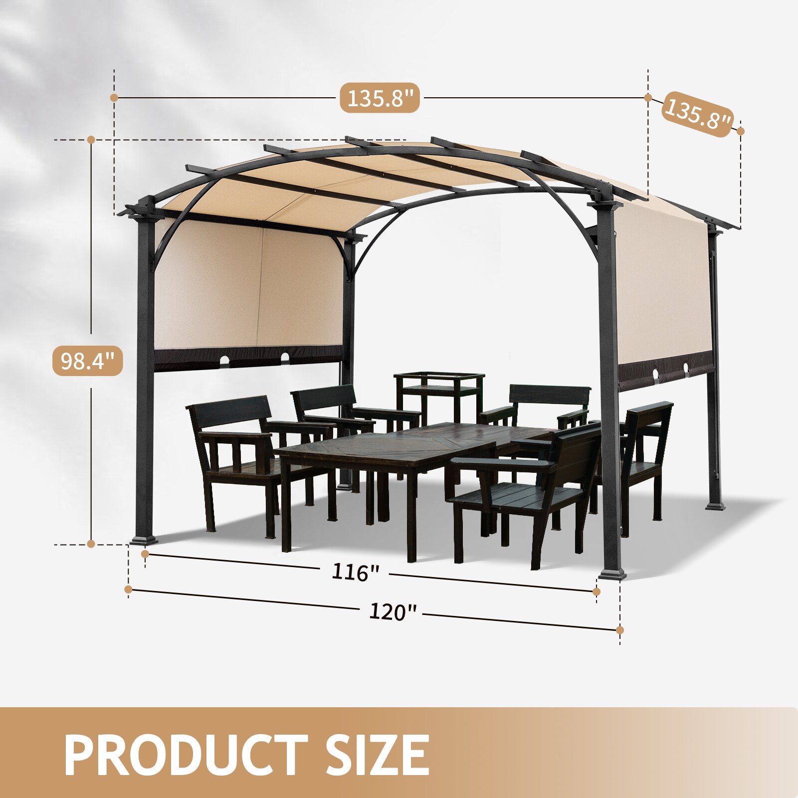 Winado LO1G57000649+650 Wood-Resin-Gazebos - View #3