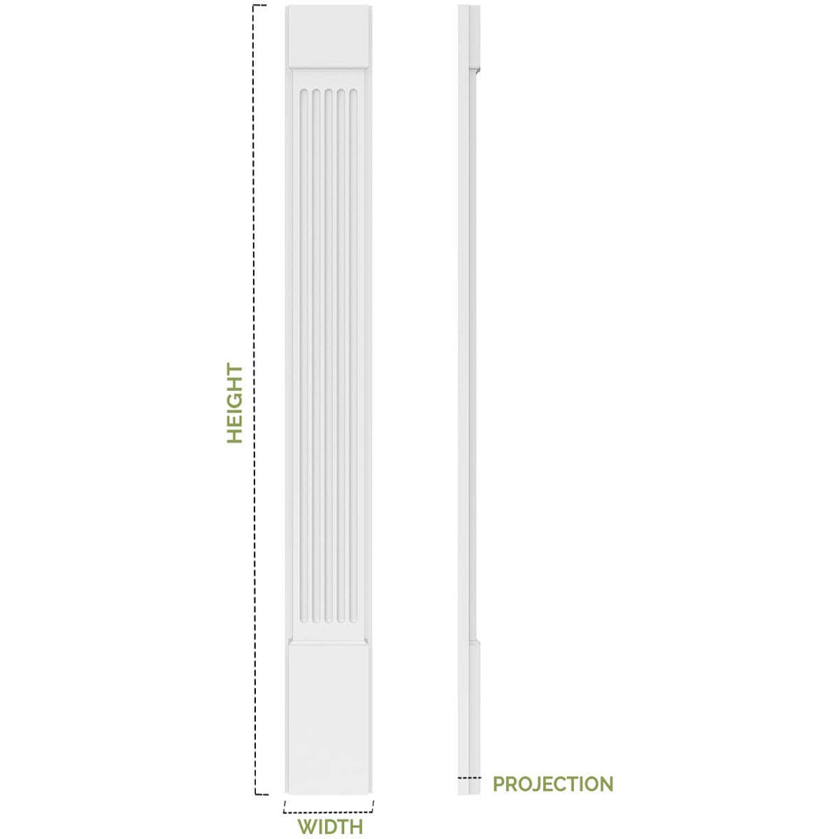 Ekena Millwork PILP07X090RP01-2 Entry-Door-Casing-Accents - View #2