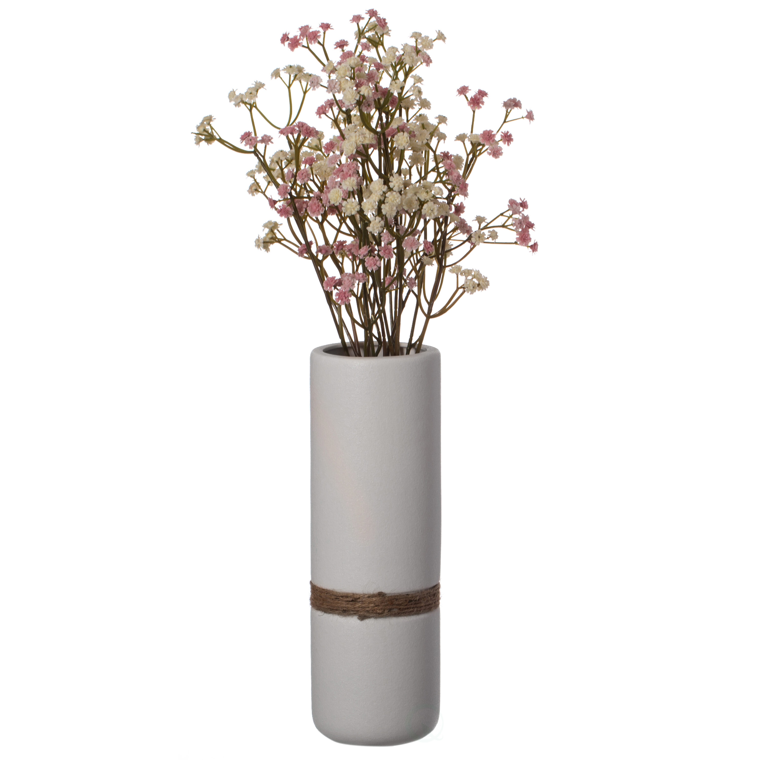 Uniquewise QI004362.L.WT White Ceramic Modern Vase