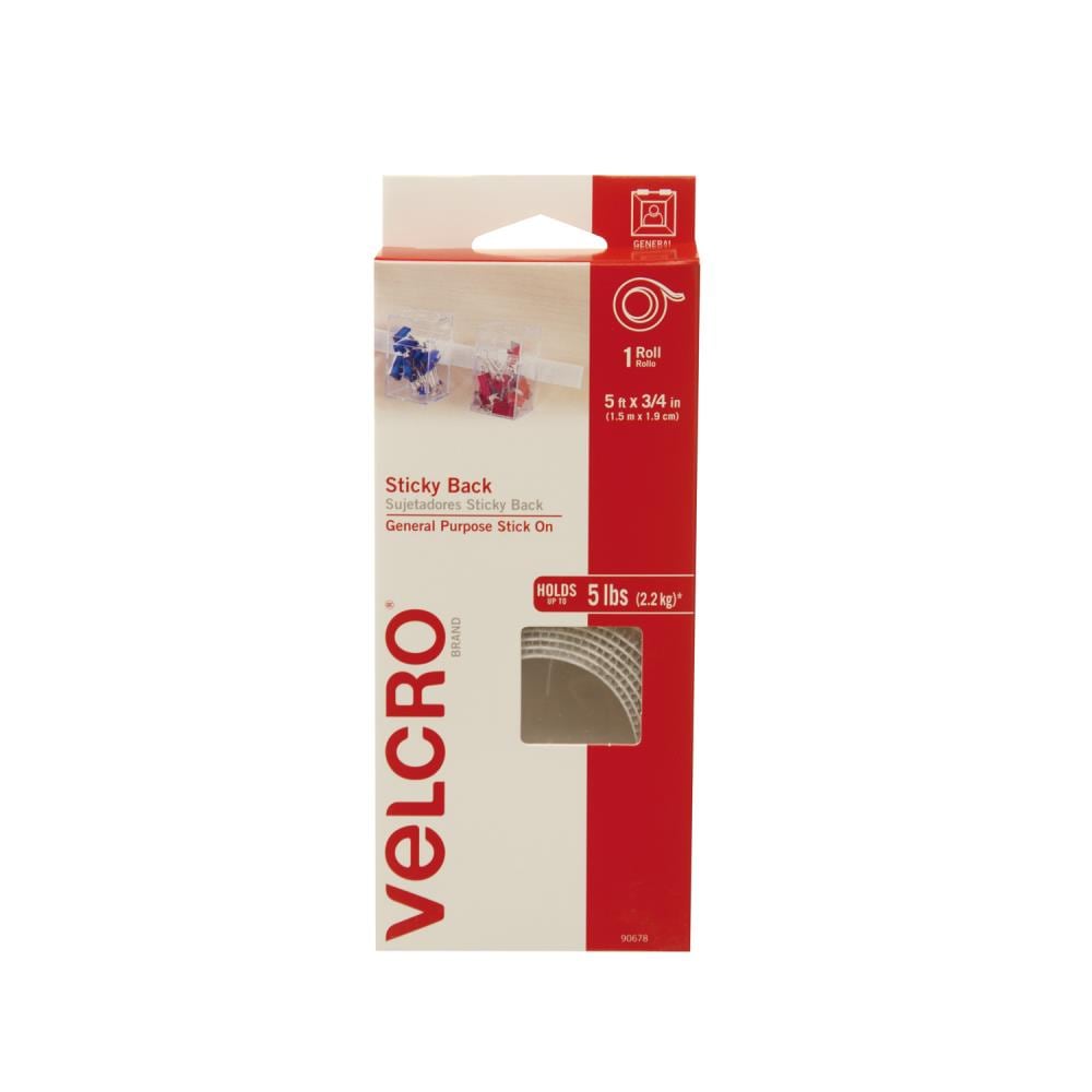 VELCRO Brand Sticky Back 18in x 3/4in Roll, White
