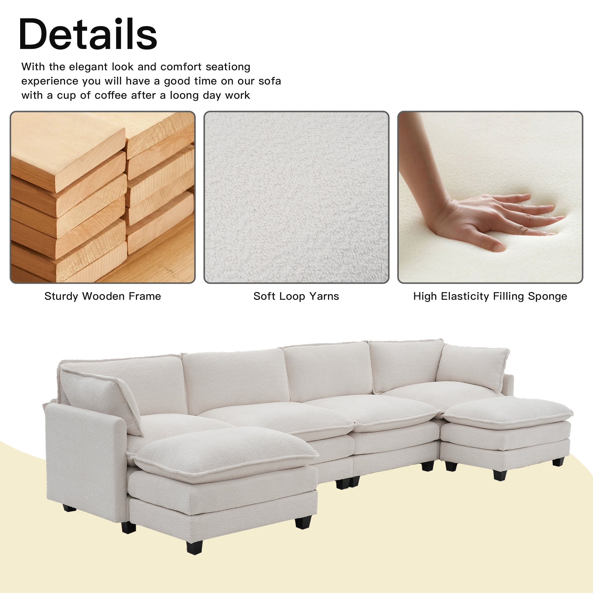 VOUA SAF-DXGQQ-BE Sofas-Loveseats - View #8