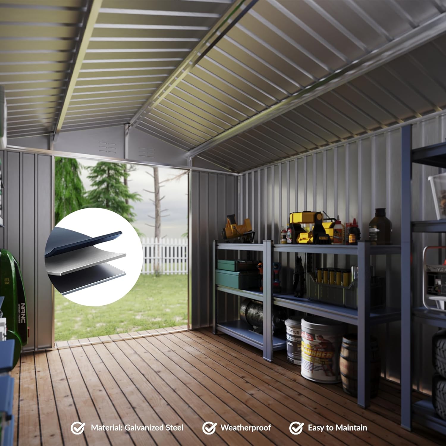 Garvee MIHHZ-H419SVA9YP9 Metal-Storage-Buildings-Sheds - View #5
