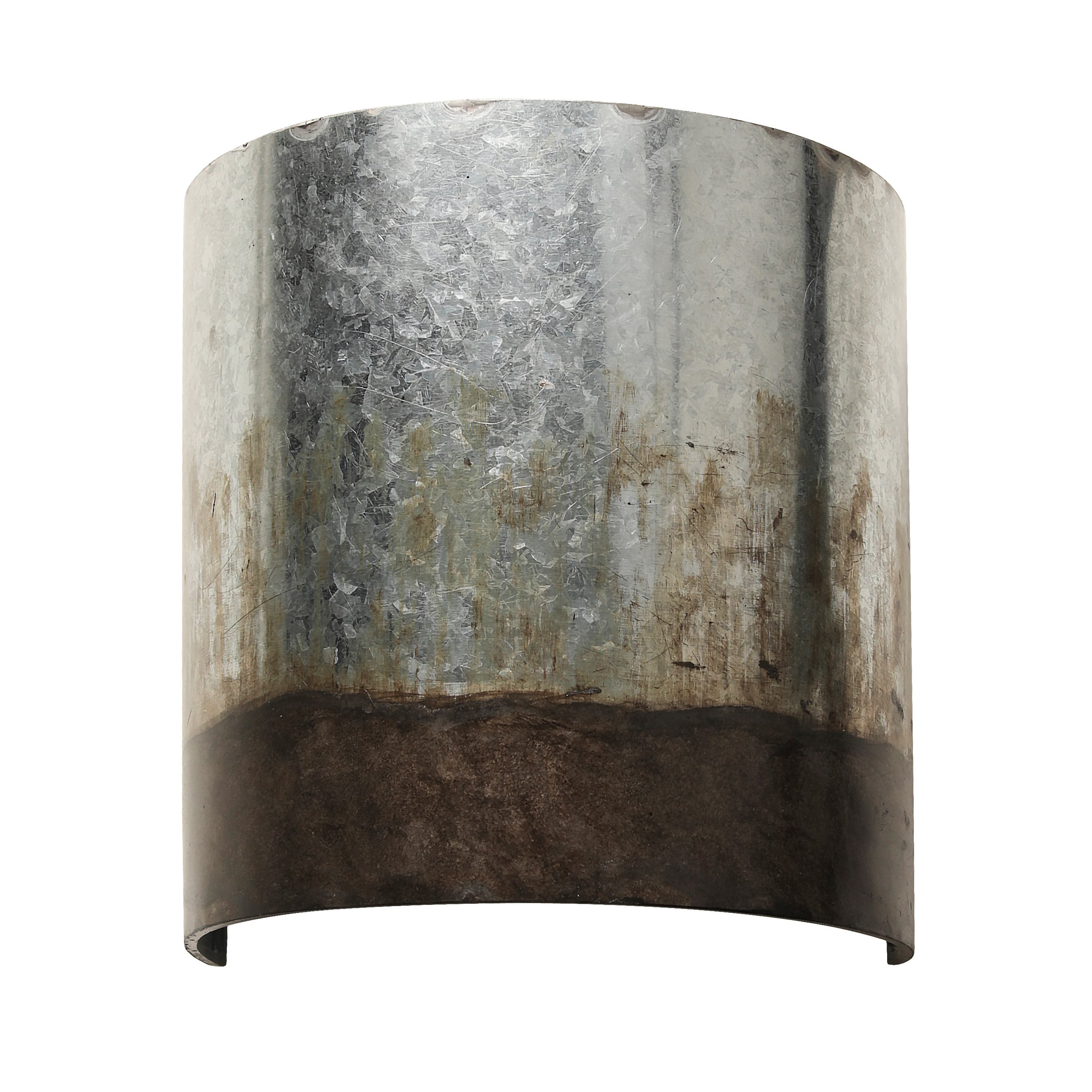 Ombre Galvanized 10" Dimmable Steel Sconce