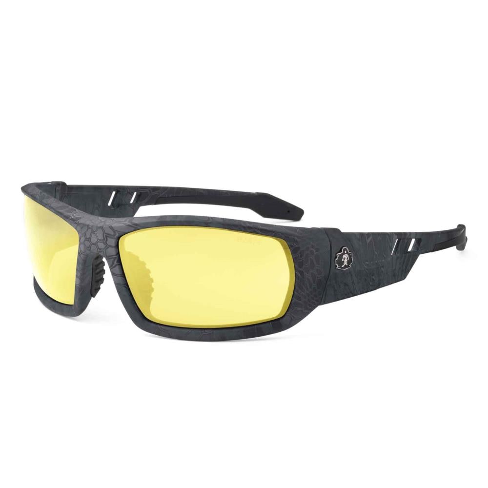 Skullerz Ergodyne Odin Safety Glasses/Sunglasses, Kryptek Typhon, Yellow  Lens, Impact Resistant, Anti-Scratch + UV Protection in the Eye Protection  department at