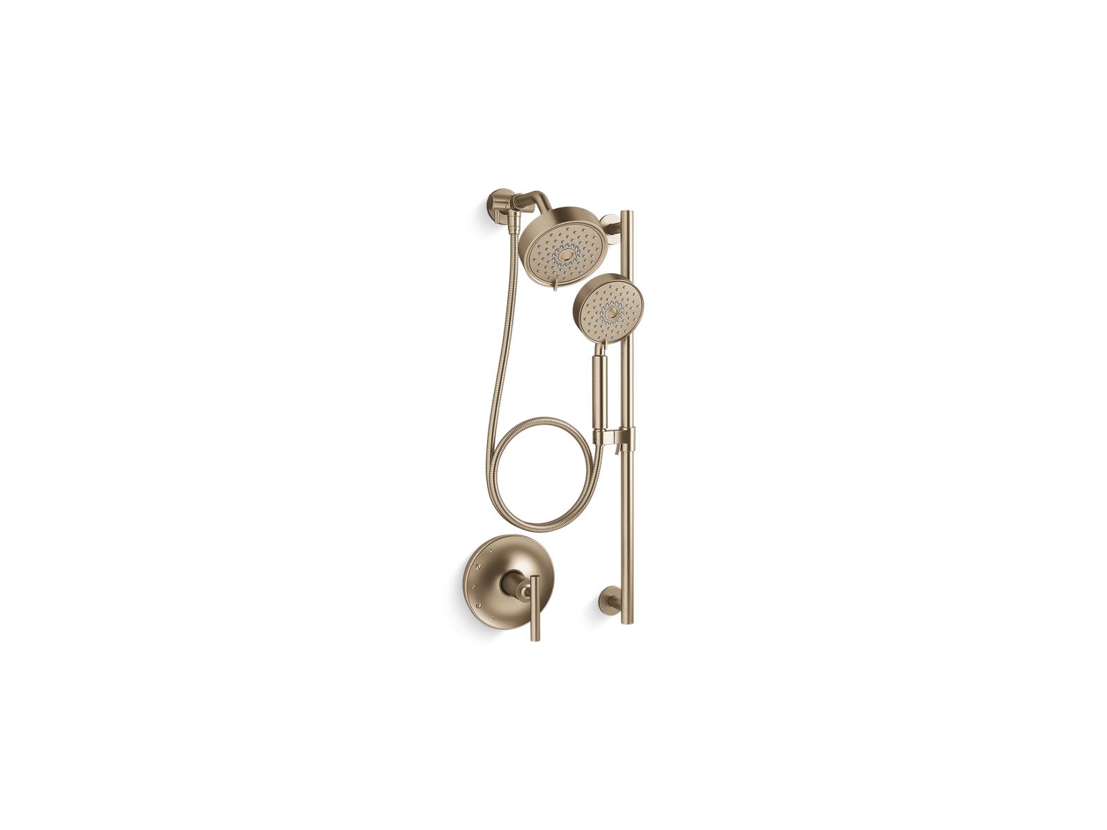 KOHLER 22181-BV Purist 2.5 GPM 1-Handle Shower Trim Kit in Vibrant Brushed Bronze (Valve Not Included)