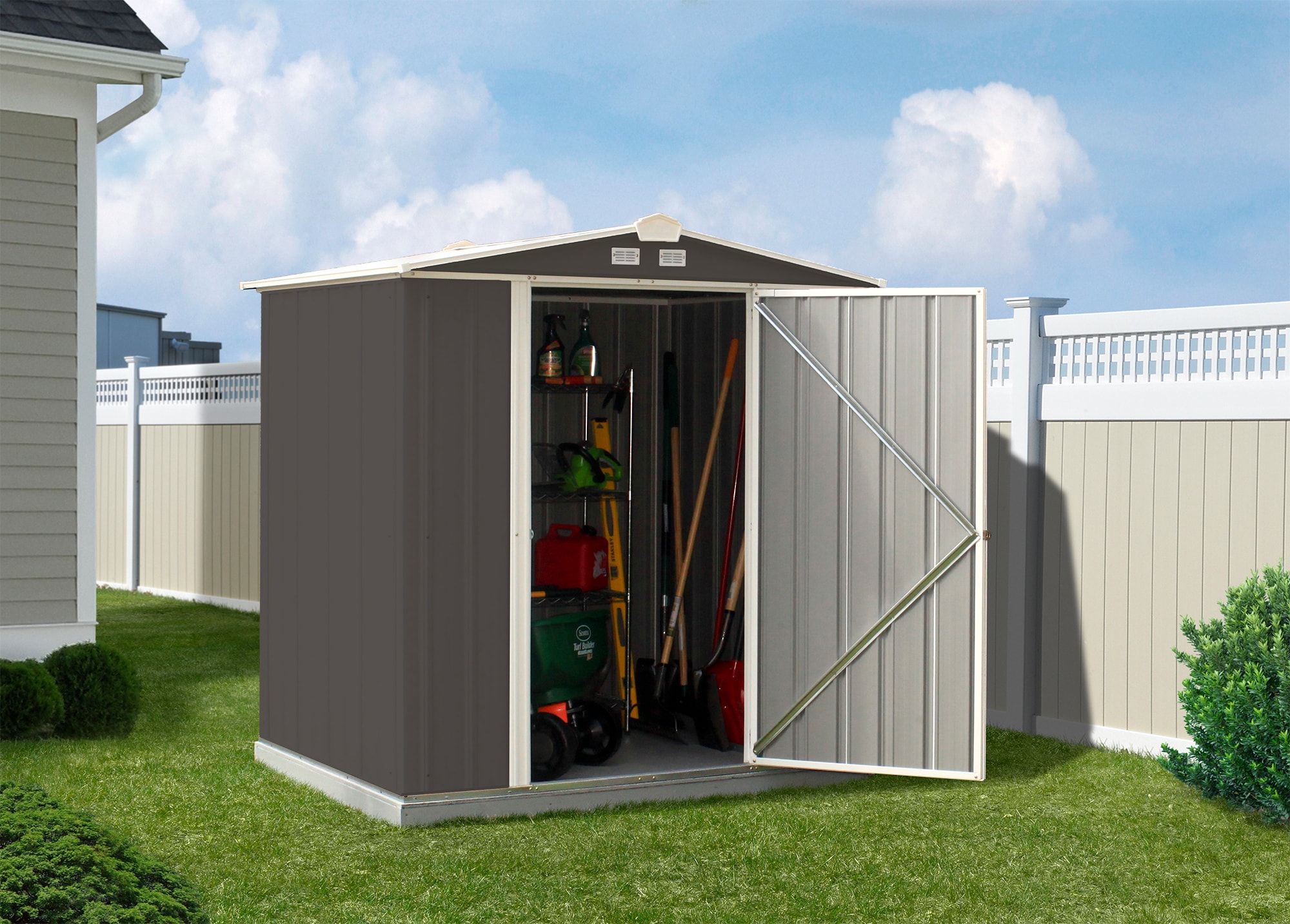 Arrow EZ6565LVCCCR Metal-Storage-Buildings-Sheds - View #12