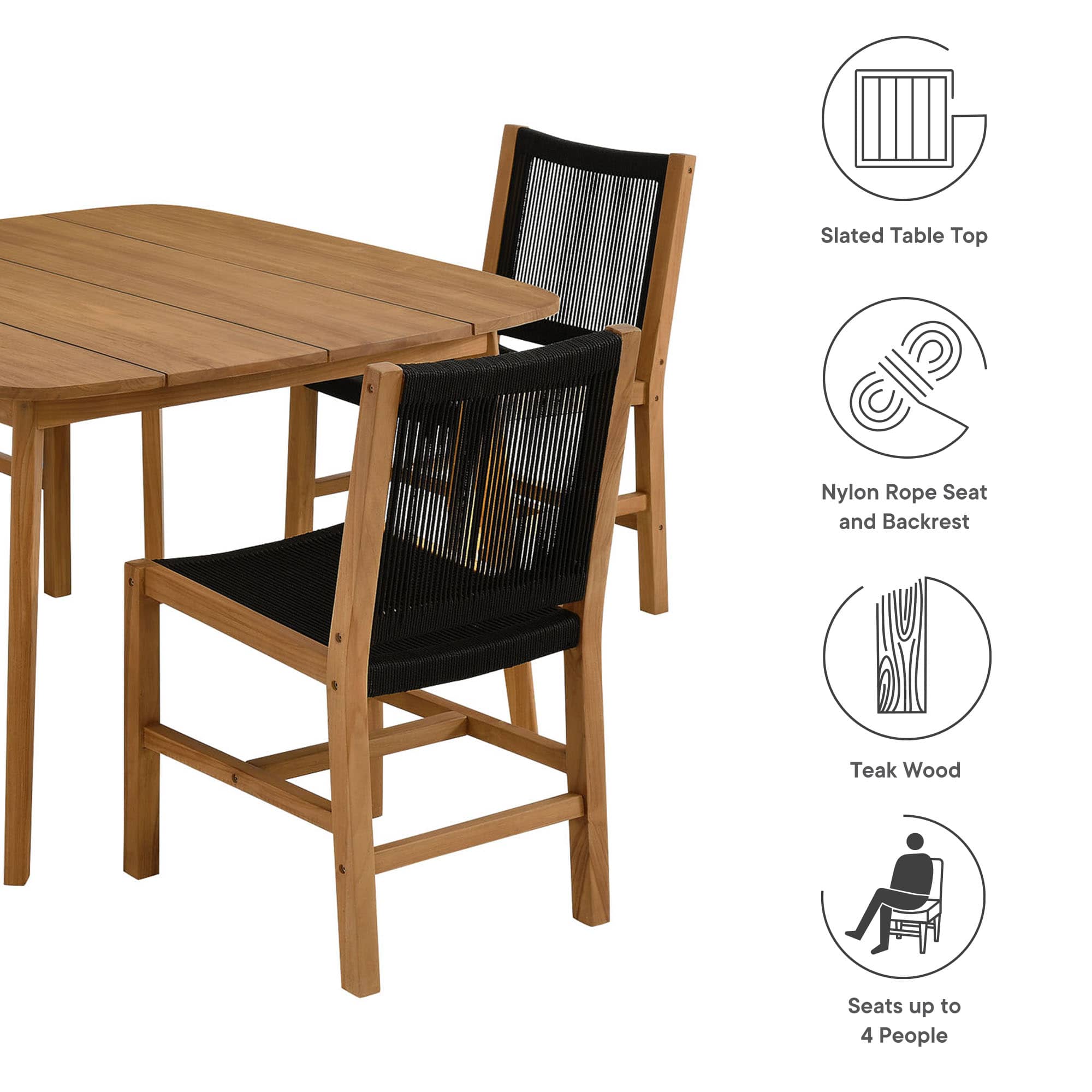 Modway EEI-6934-NAT-BLK Patio-Dining-Sets - View #2