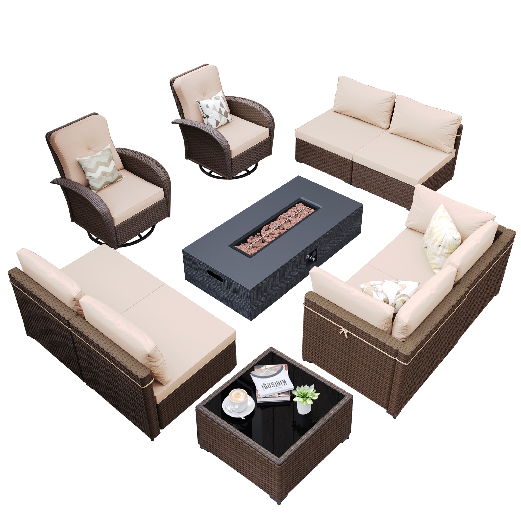 UPHA PL-2CZY11-56SDK-Z1 Patio-Conversation-Sets - View #2