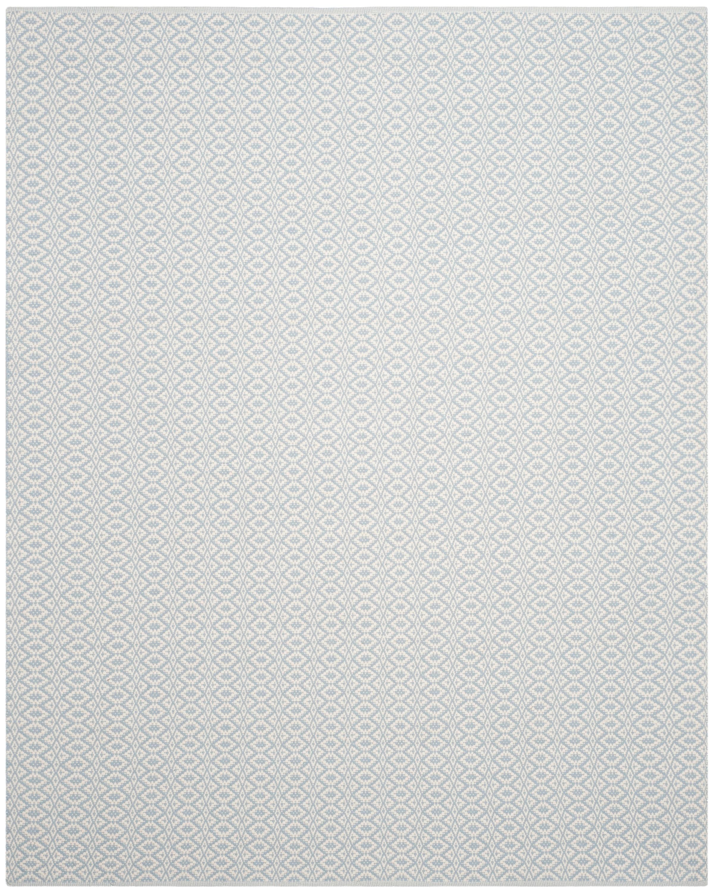 Safavieh MTK716B-8 Montauk Padre 8 x 10 (ft) Cotton Ivory/Light Blue Rectangular Indoor Coastal Area rug