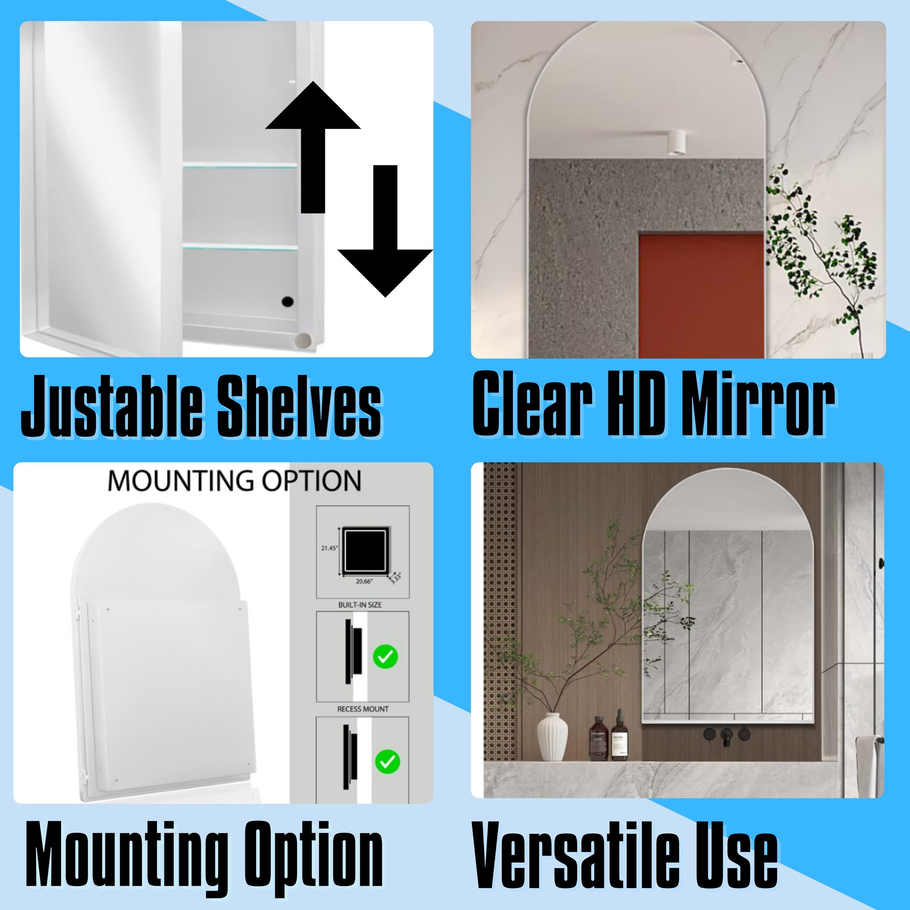 ToolCat BZ-2-117-JYG Bathroom-Medicine-Cabinets - View #2