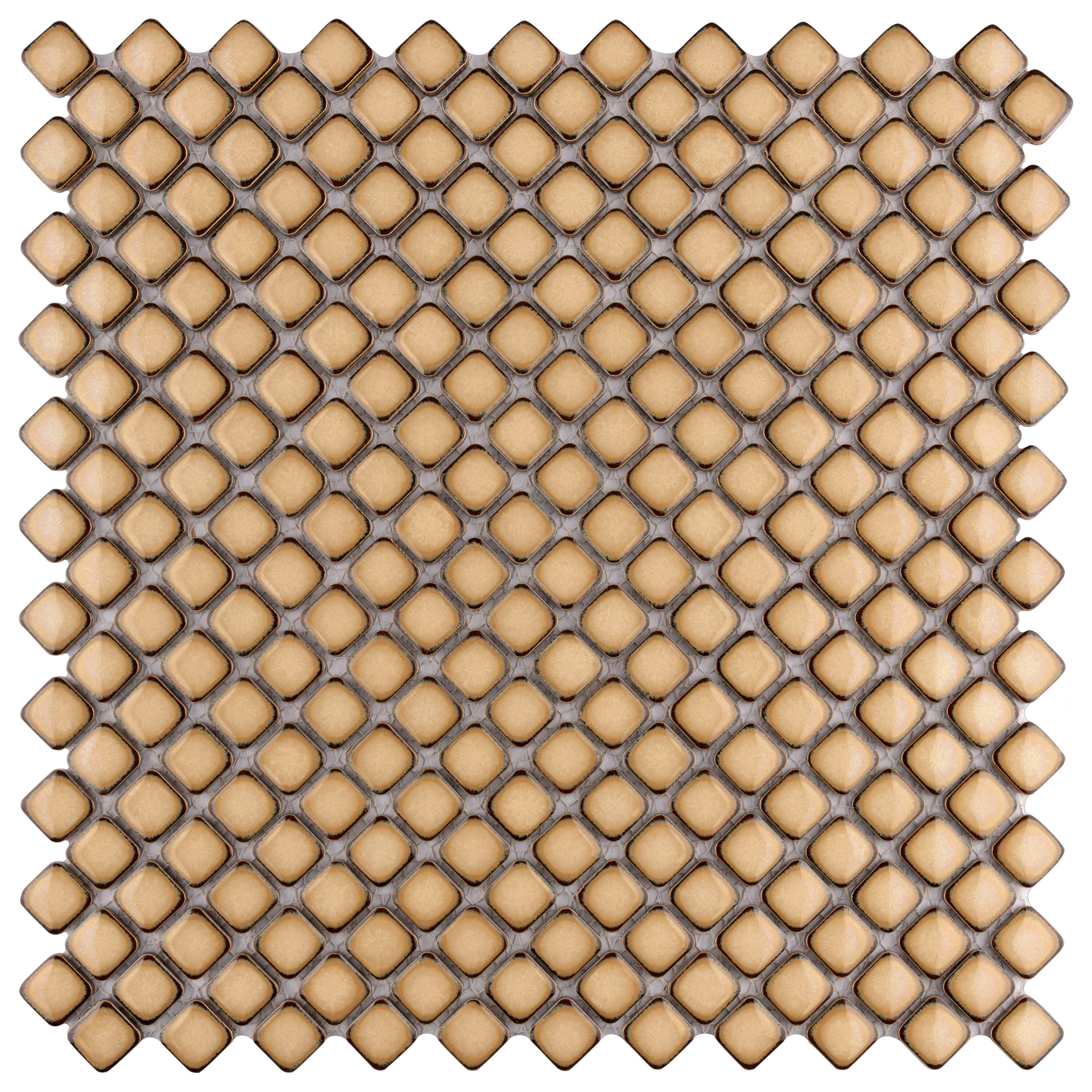 Affinity Tile S1FKOBRL27 Sample - Hudson Diamond Caffe 6-in x 6-in Glossy Porcelain Floor and Wall Tile