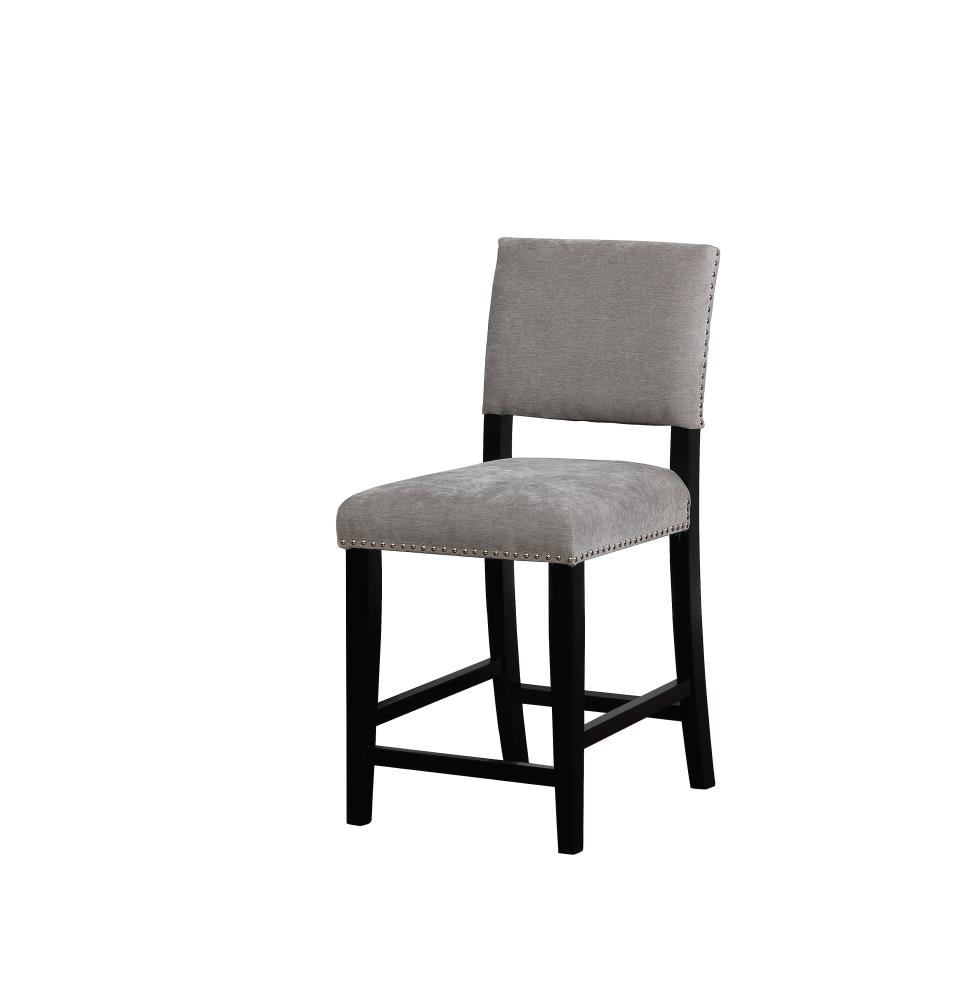 Linon Corey Gray 24-in H Counter height Upholstered Bar Stool in the Bar  Stools department at Lowes.com