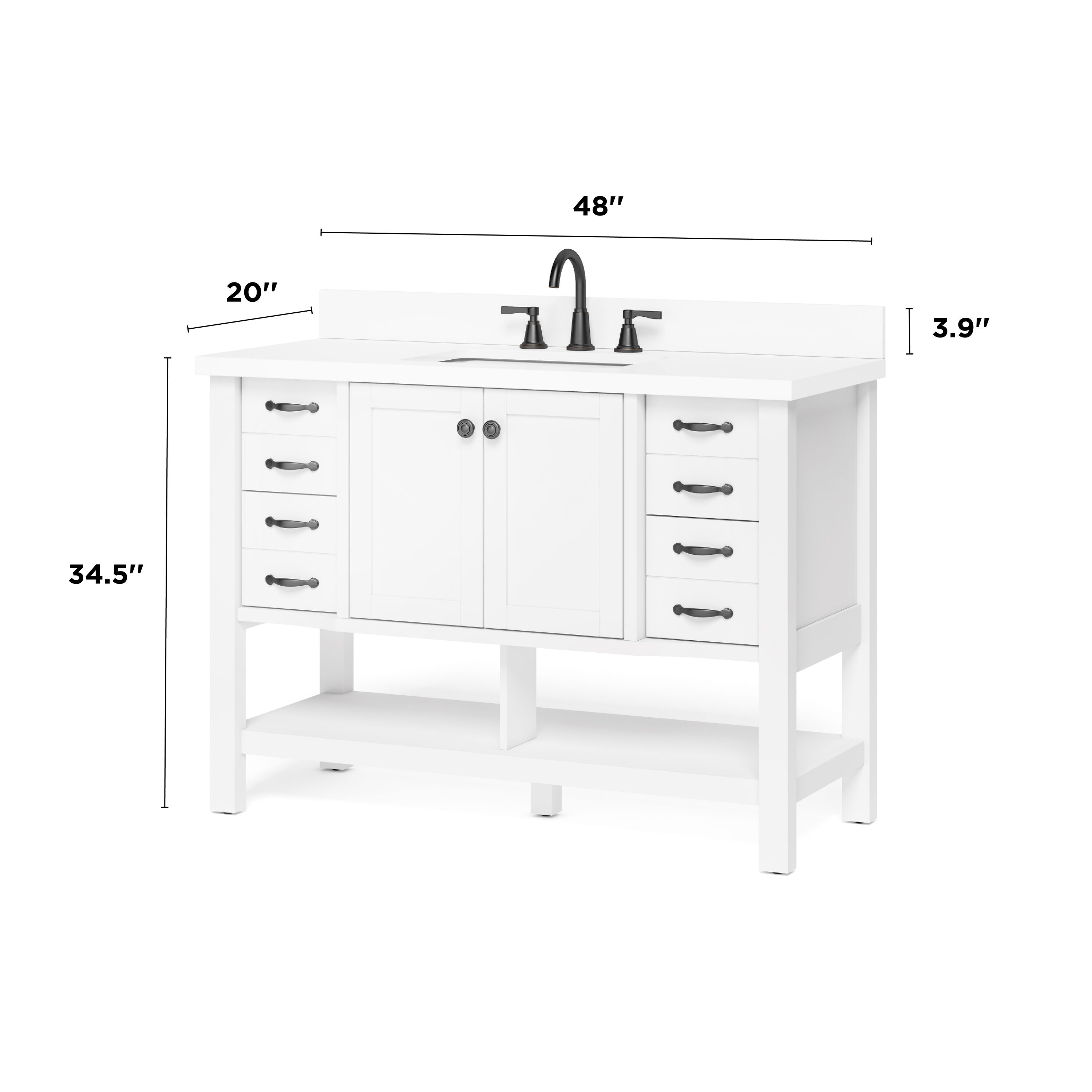 allen + roth WSL48RVSW Bath-Vanity-Combo - View #6