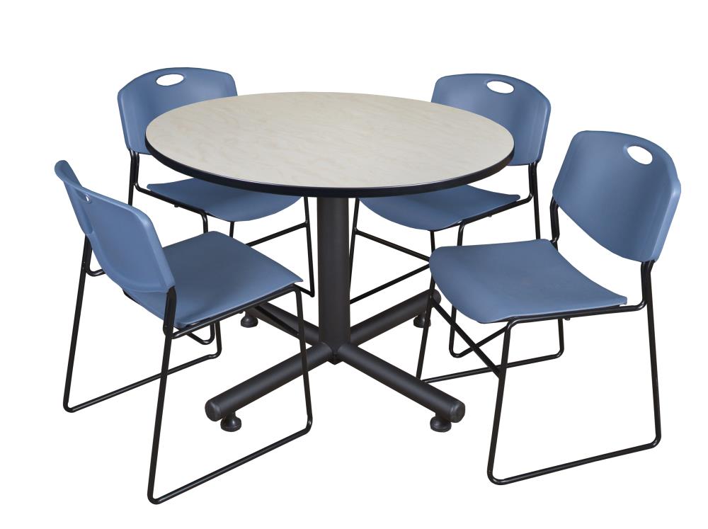 Regency TKB48RNDPL44BE Breakroom Off-White 4-Person Training Table (48-in W x 29-in H)